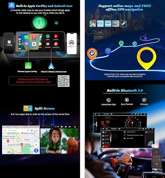 Erisin 10.25 Qualcomm Android 14 8-Core 4GB+64GB Car Stereo GPS SatNav Bluetooth 5.0 DAB+ Radio for BMW X1 E84 (2009-2015) CIC Support IPS iDrive Wireless CarPlay Android Auto Canbus DSP Wifi 4G