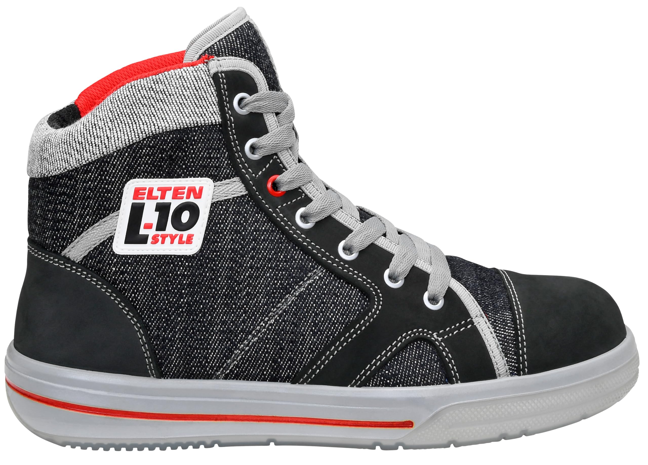 ELTEN Sicherheitsschuhe SENSATION Mid ESD S2, Damen und Herren, Leder/Textil, Stahlkappe, leicht, sportlich, Schwarz, Größe: 42