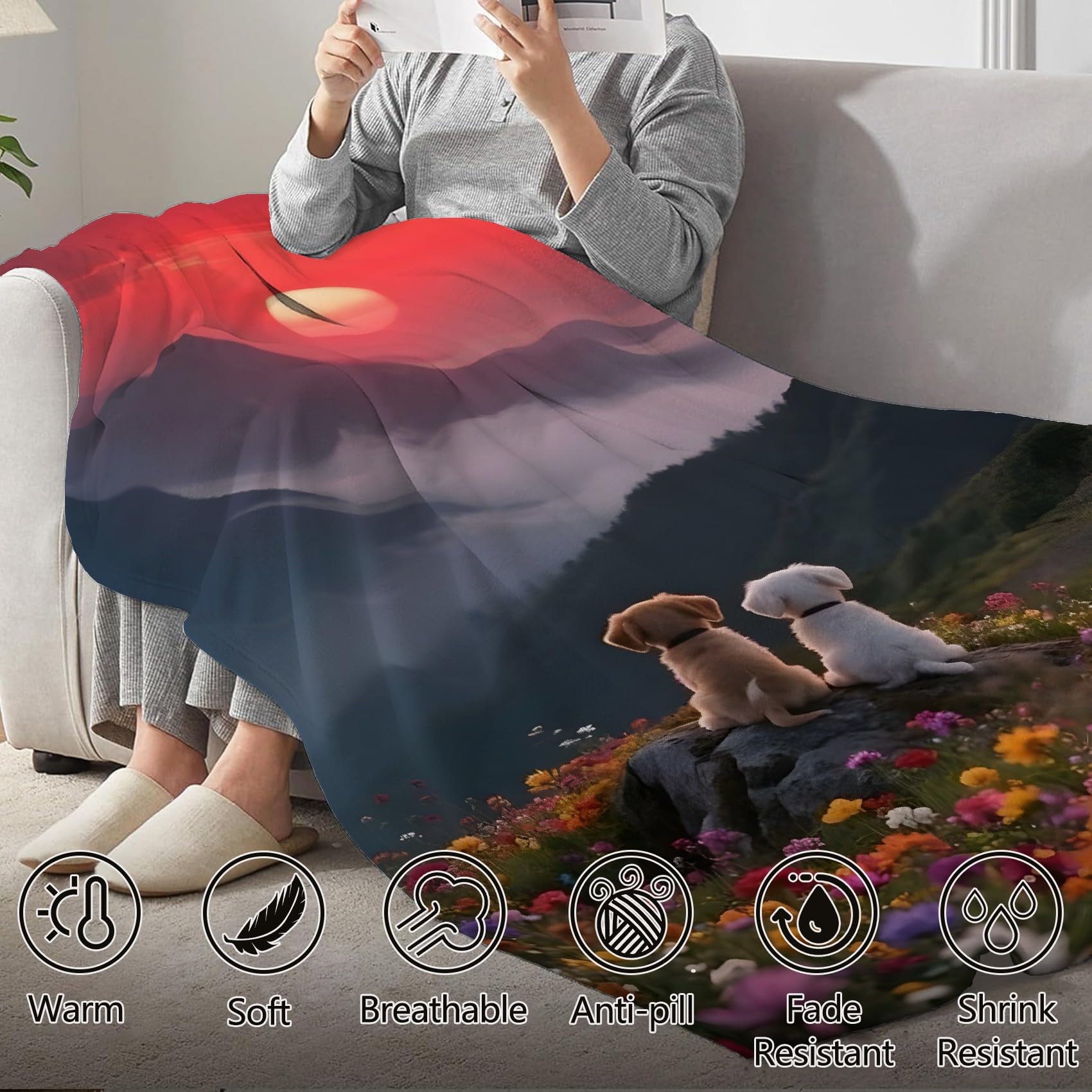 Koce górskie kocyki dla szczeniąt koc na łóżko pojedyncze ciepłe miękkie koce na sofę flanelowe 180 x 200 cm na wszystkie pory roku