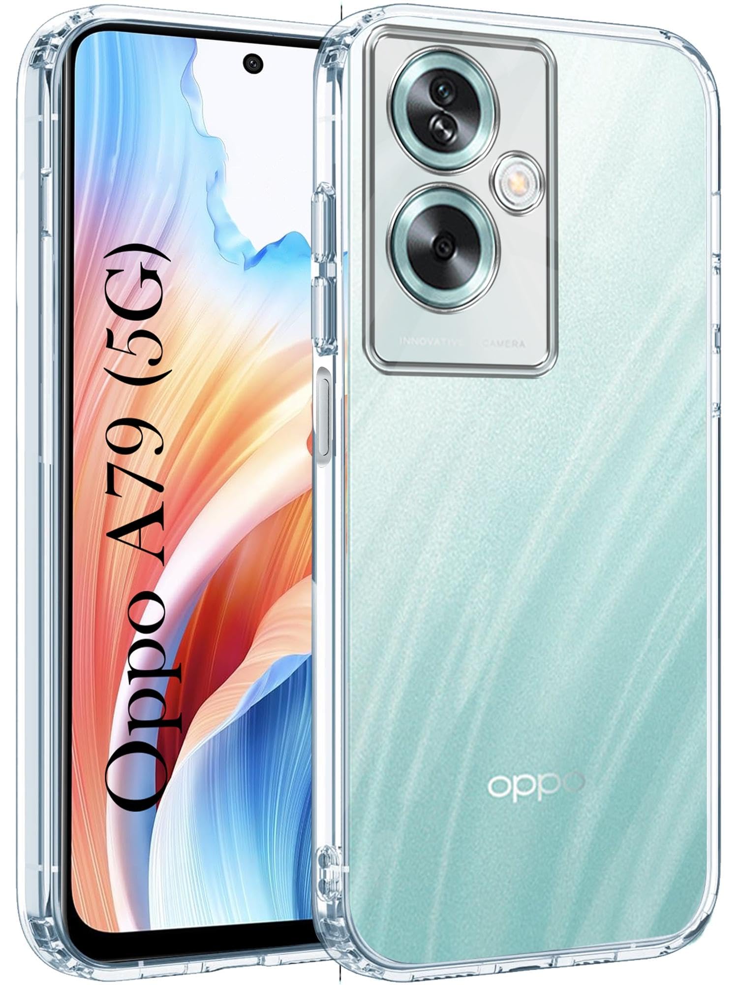 Jkobi Back Cover for Oppo A79 5G (Silicone Clear Shockproof Case with Camera Protection | Soft and Flexible | Transparent) (B0CW6CM6FB) Amazon Price History, Amazon Price Tracker
