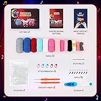 Vista 6 de Kit de ganchillo para principiantes – Kit de inicio de ganchillo de 4 piezas con tutoriales en video paso a paso, para adultos – Elefante, ratón