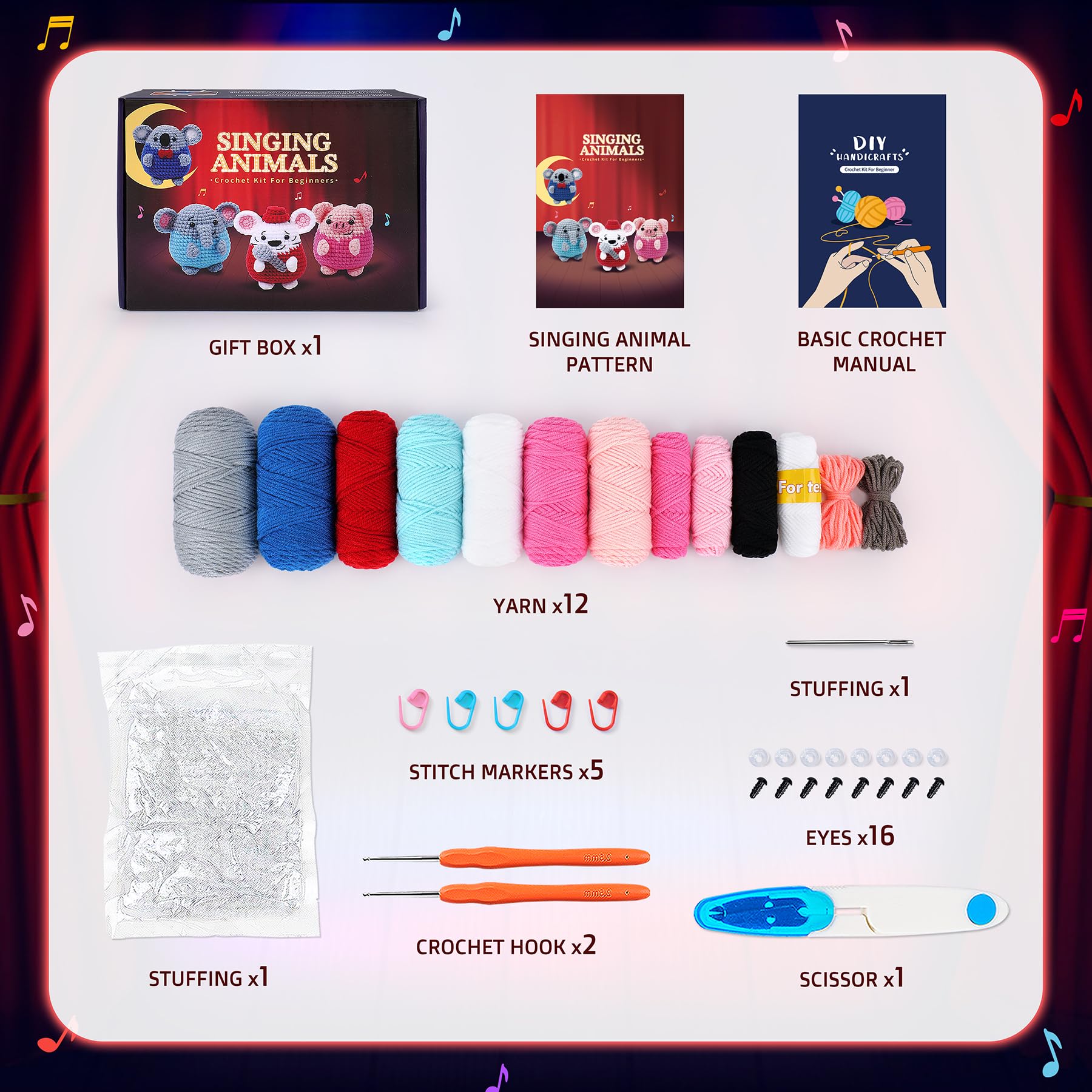 CrochetBox Kit de crochet complet pour débutants
