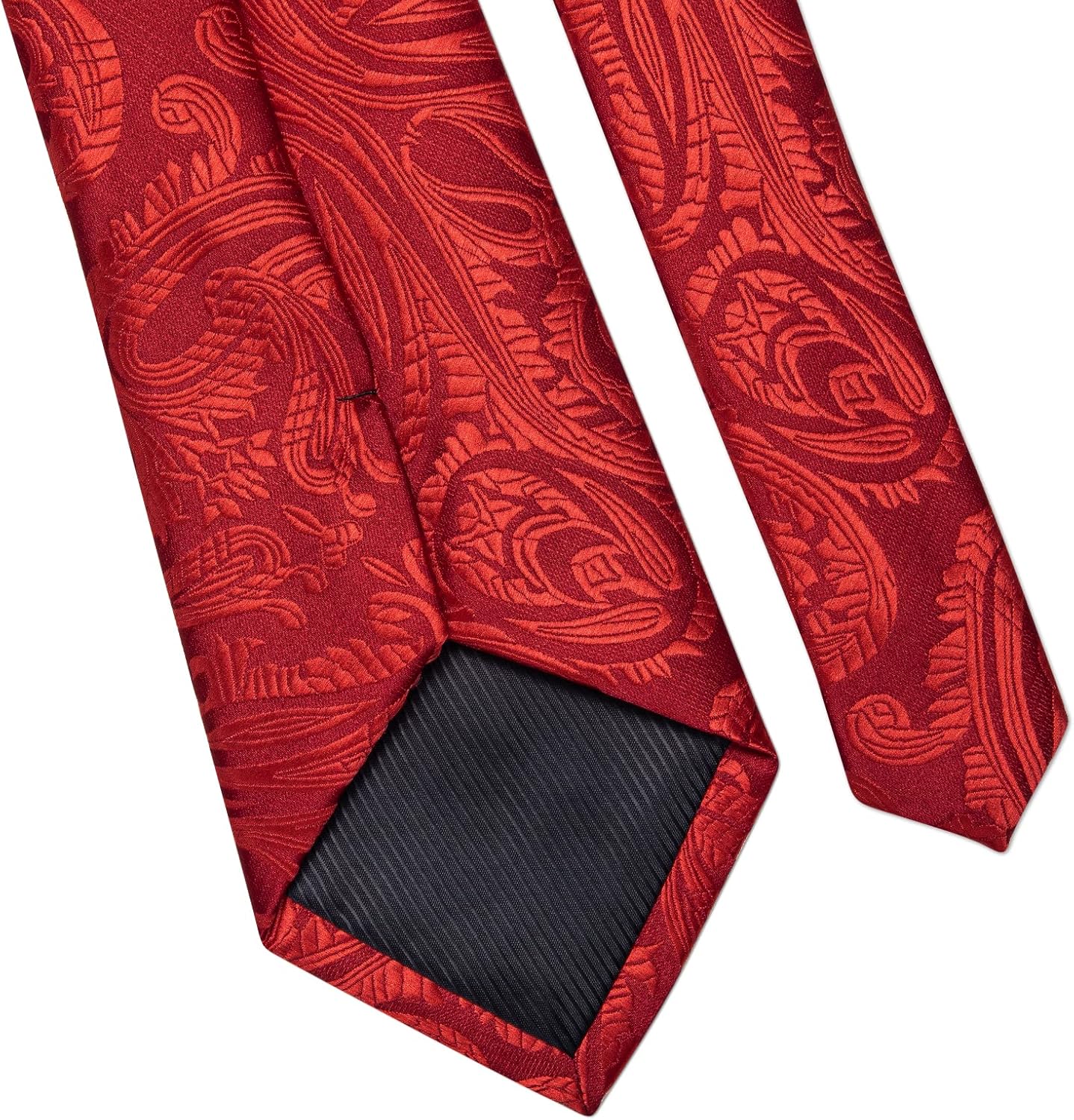 DiBanGu Mens Tie Satin Plain Necktie and Pocket Square Cufflinks Set Wedding Party Business - Image 7