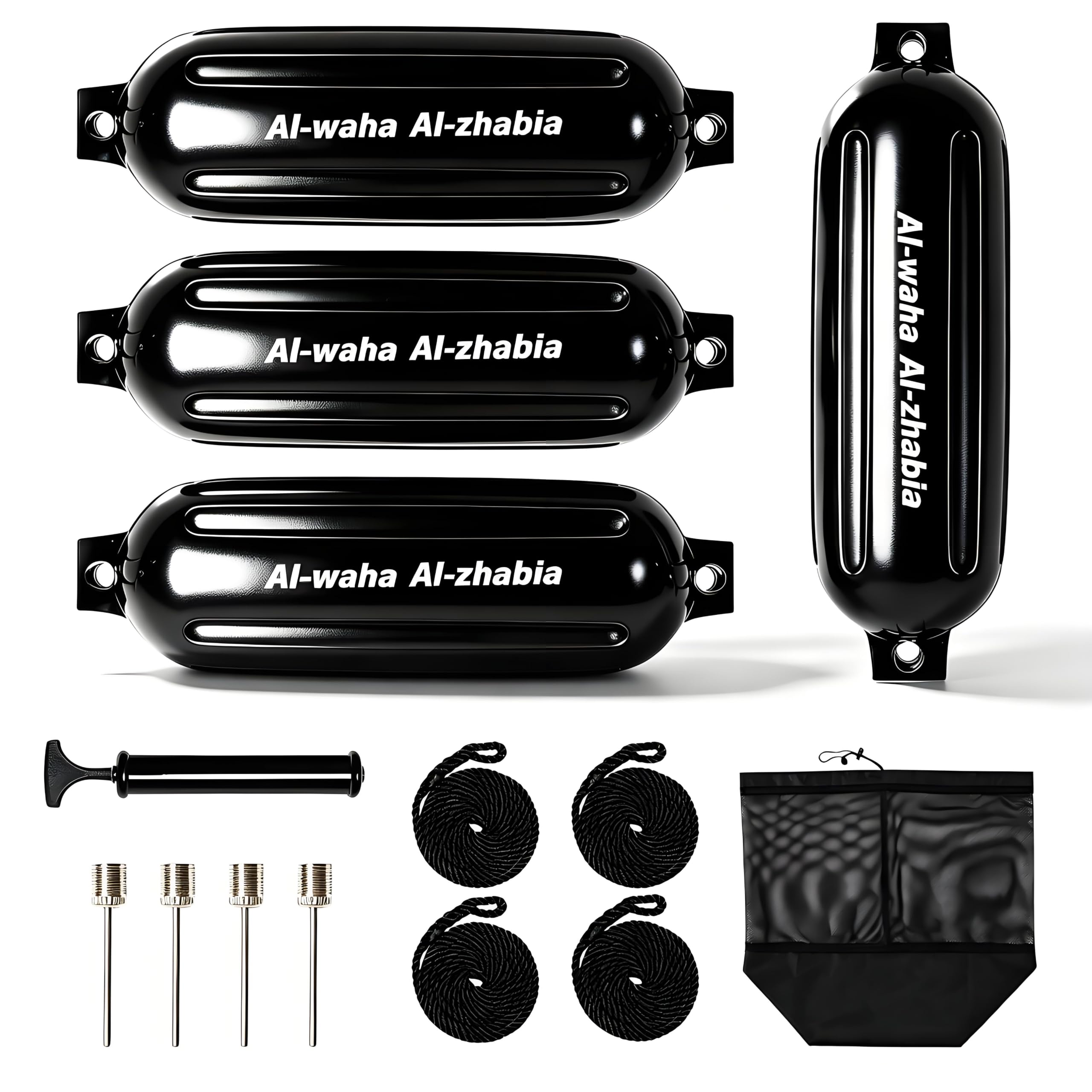 Boat Fenders 4PK 5.5/6.5/8.5" Inflatable Marine Bumpers