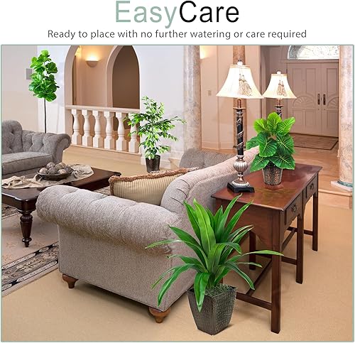 Miniatura 4 de LCG Florals - Árbol artificial de 6 pies para interiores en maceta de cobre, planta falsa de casa y decoración del hogar para sala de estar,