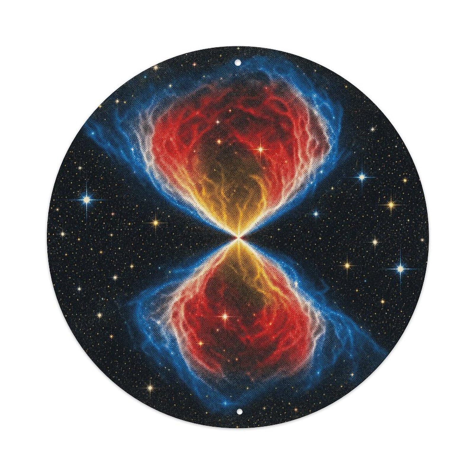 Odgynaw 8X8inch(20X20cm) Deep Space Sharpless 2 106 Nebula Telescope View Orbit Metal Tin Sign