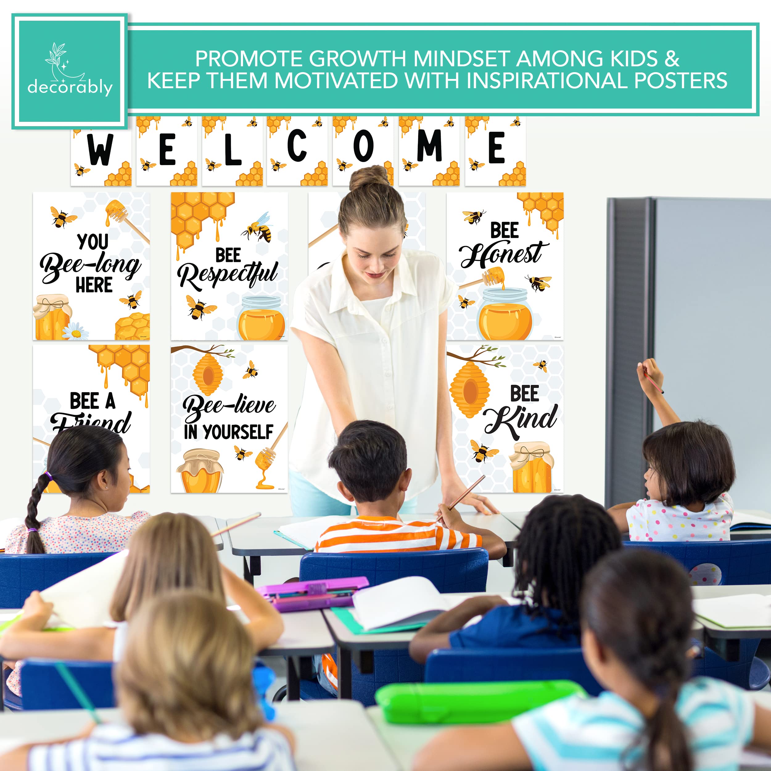 Snapklik.com : Decorably Welcome Posters For Classroom - 15 Bee ...