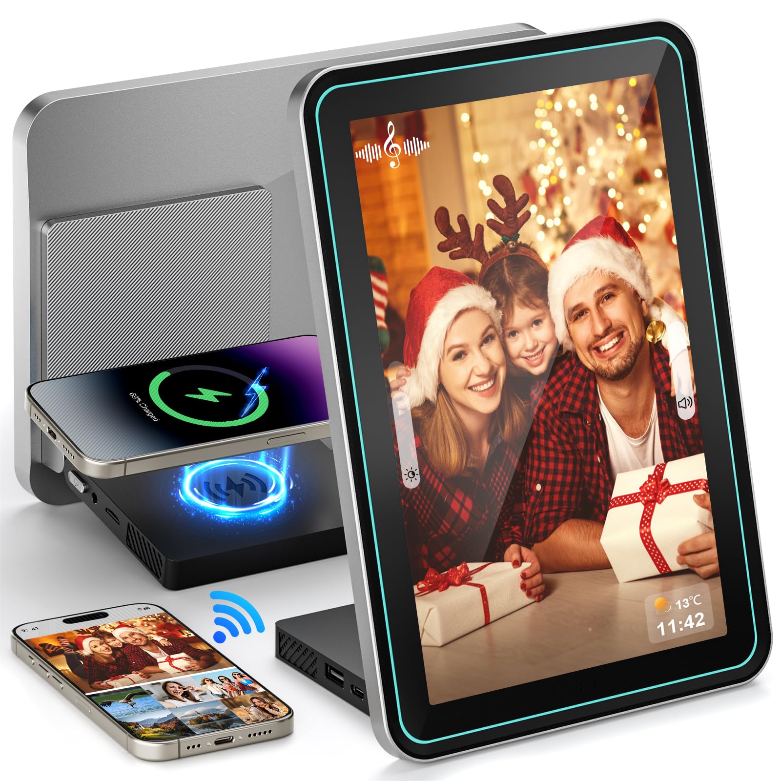 NBD WiFi Digital Picture Frame,10.1" IPS HD Touch Screen Digital Photo Frame, Share Photos/Videos Instantly via Free App，Built in 32GB Memory，Gifts