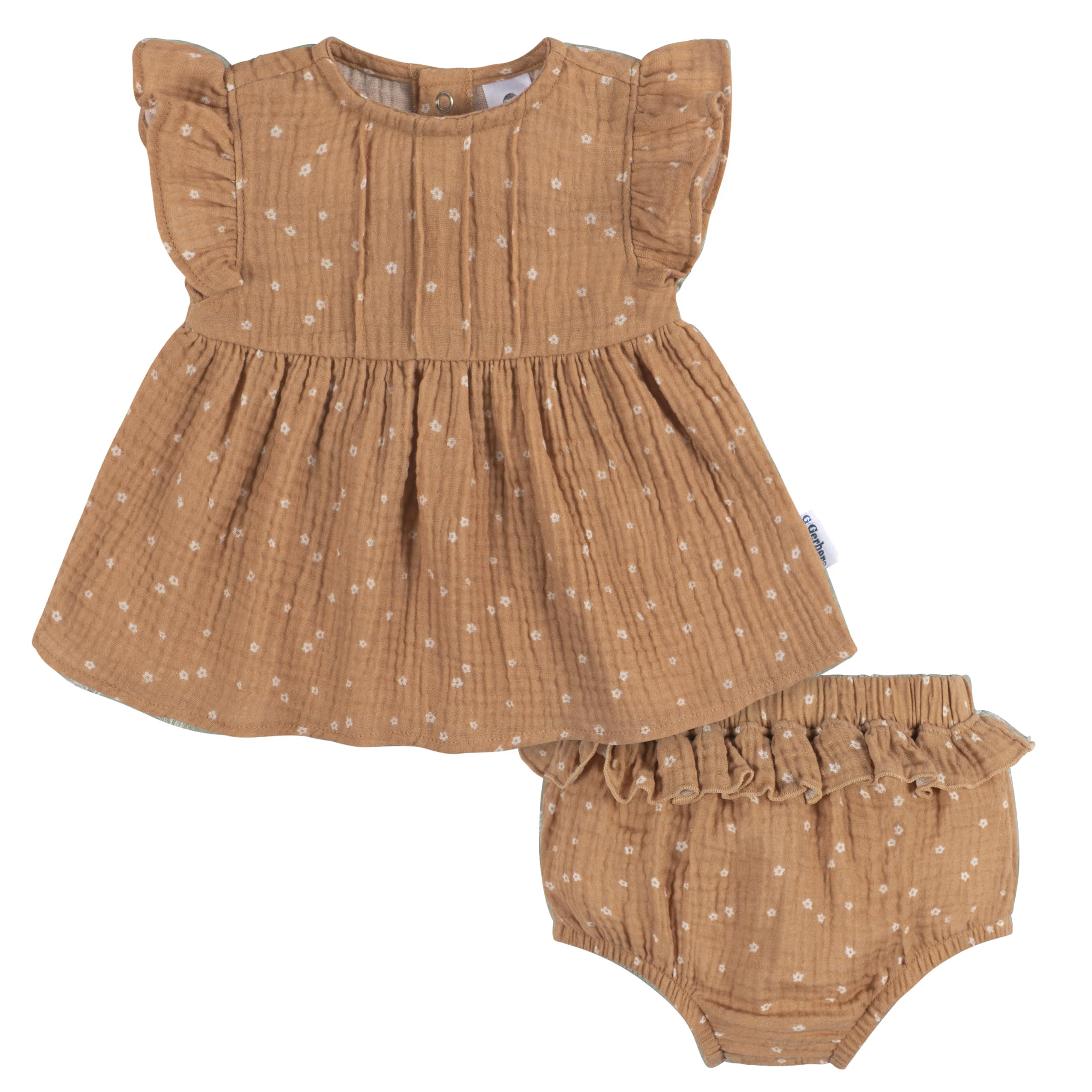 Gerberbaby-girls 2 Piece Dress and Diaper Cover Set