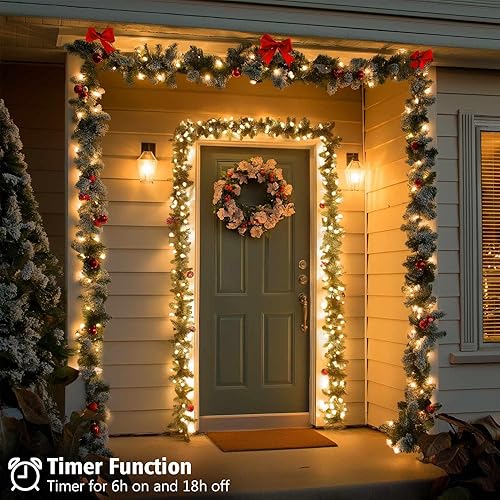 Miniatura 2 de Guirnalda de luces de 16.4 pies, 50 luces LED plateadas de alambre de cobre parpadeantes con 2 modos de iluminación para Navidad, dormitorio, boda