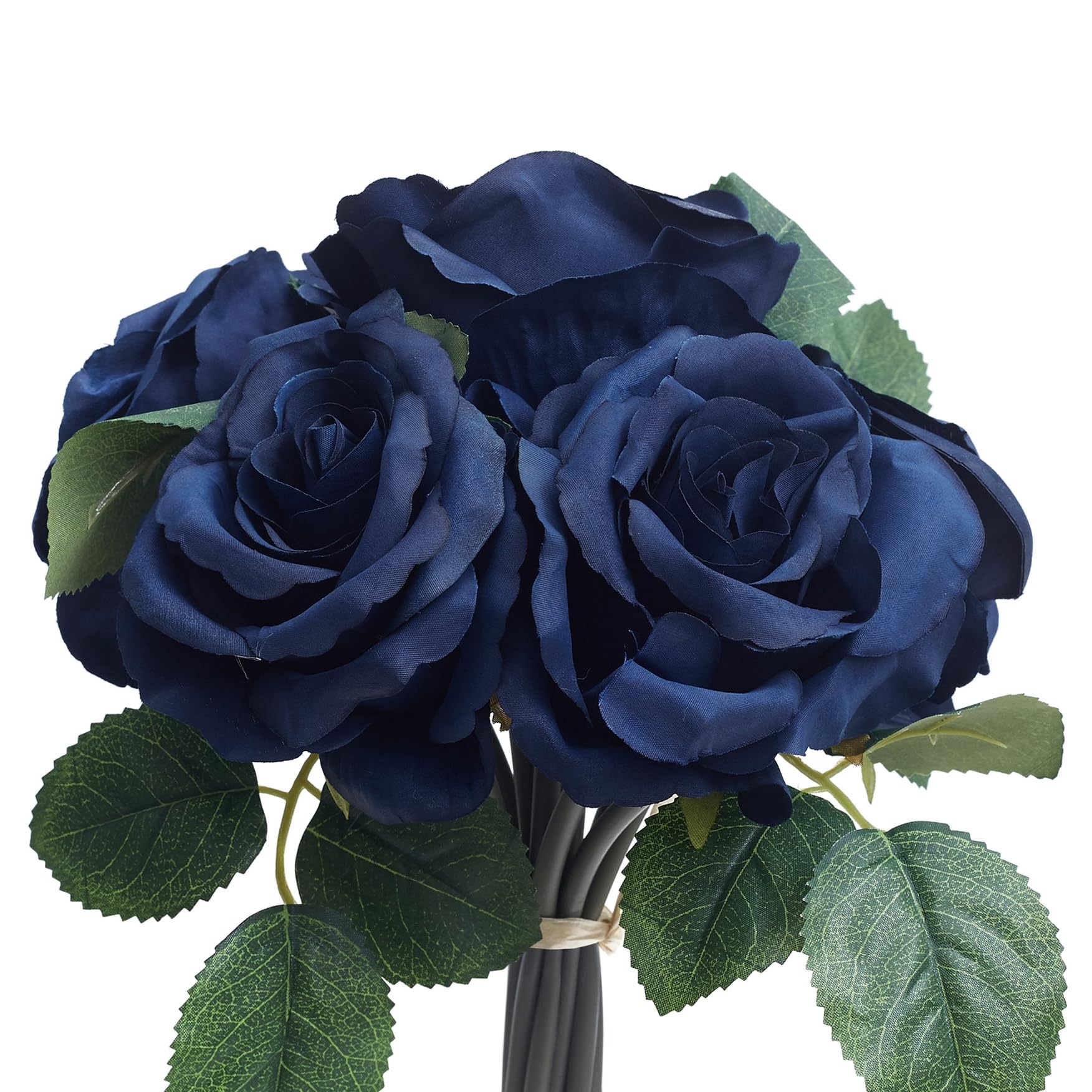 The Baked Studio, Large Hand Tied Silk Tea Rose 6-Piece Bouquet for Cake Decorating Home Décor, Weddings