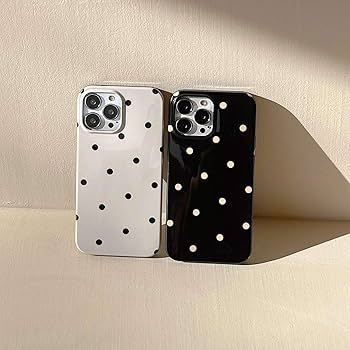 Amazon.com: Retro Black Polka Dots Cute Phone Case