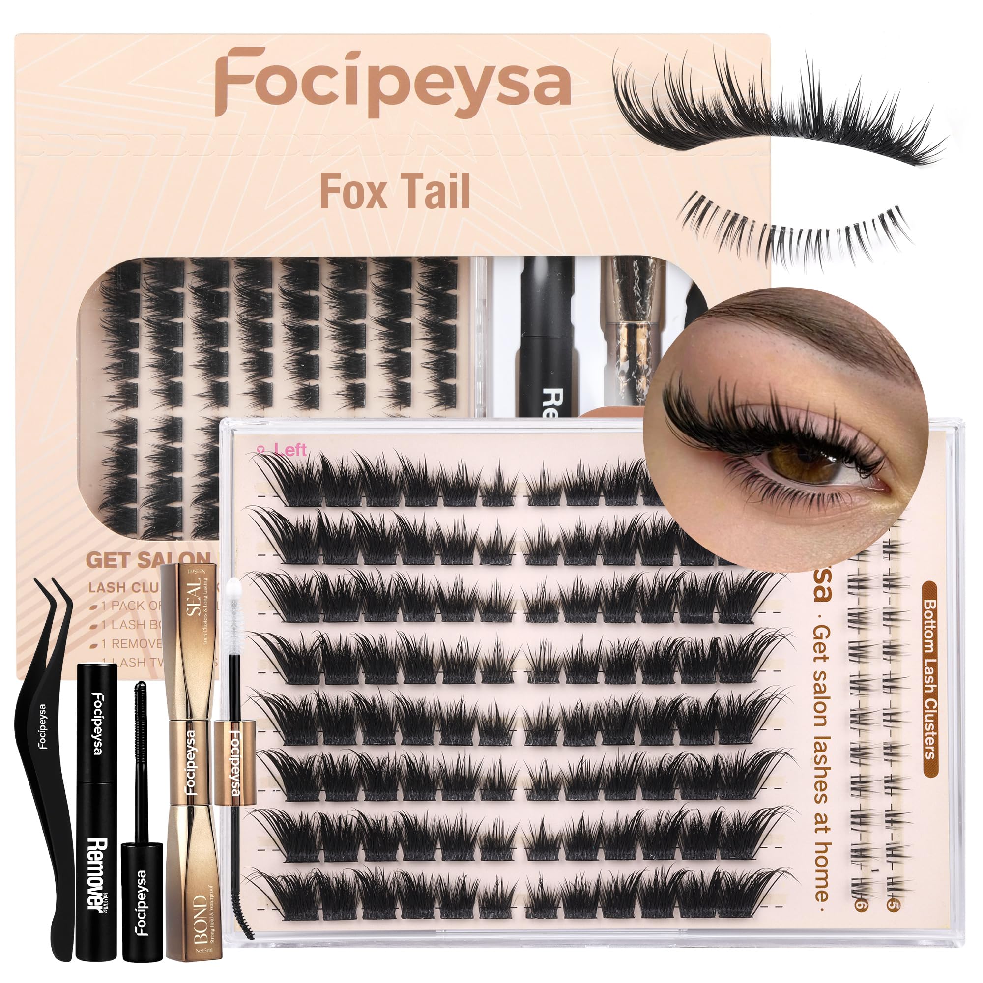 Focipeysa Wispy Lash Clusters - Fox Eye Lashes -11 Focipeysa Wispy Lash Clusters - Fox Eye Lashes -11