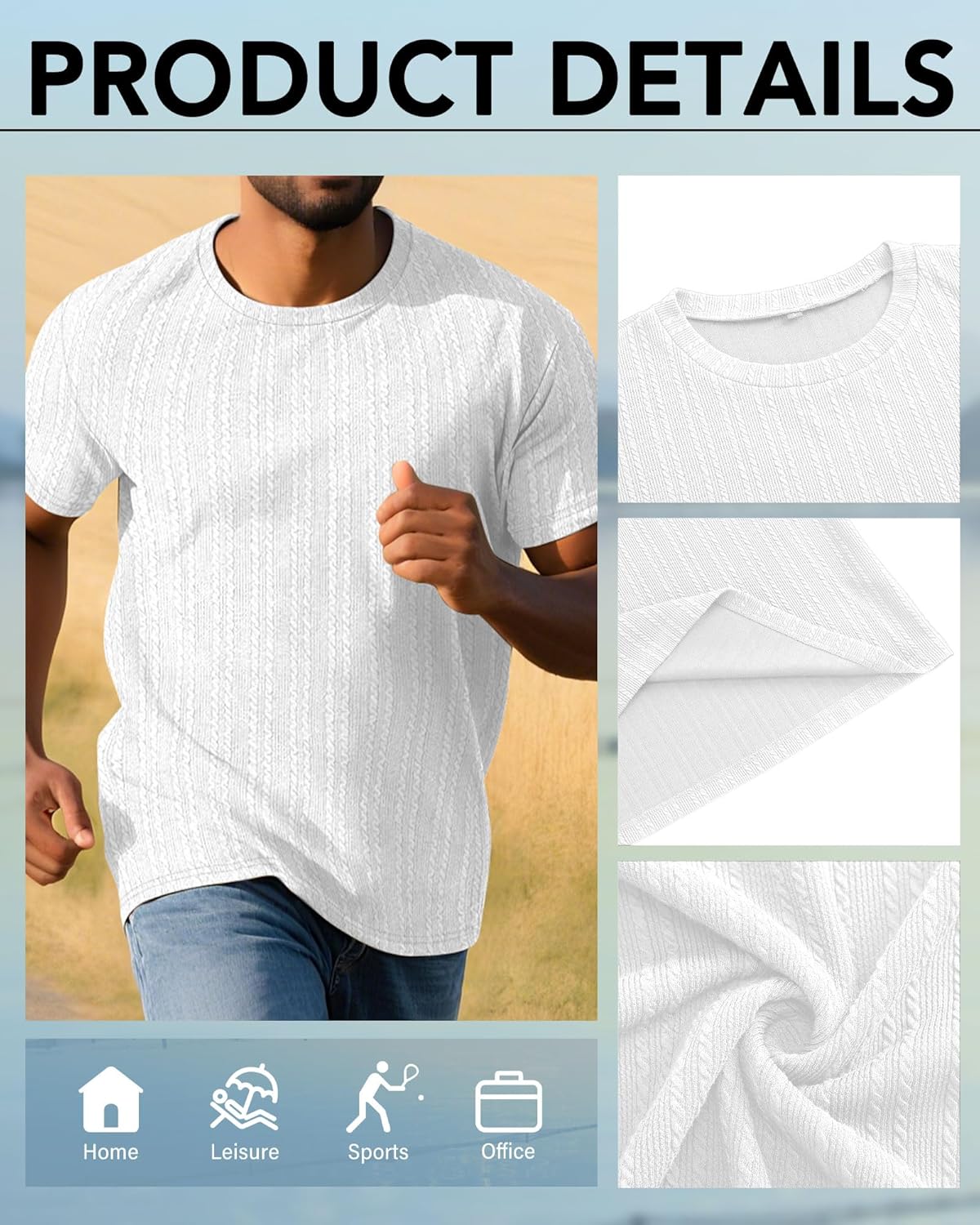 3 Pack Men's Big and Tall T-Shirts, Short Sleeve Crewneck Shirt Causal T-Shirt Athletic Running Gym Tee Tops - Image 4