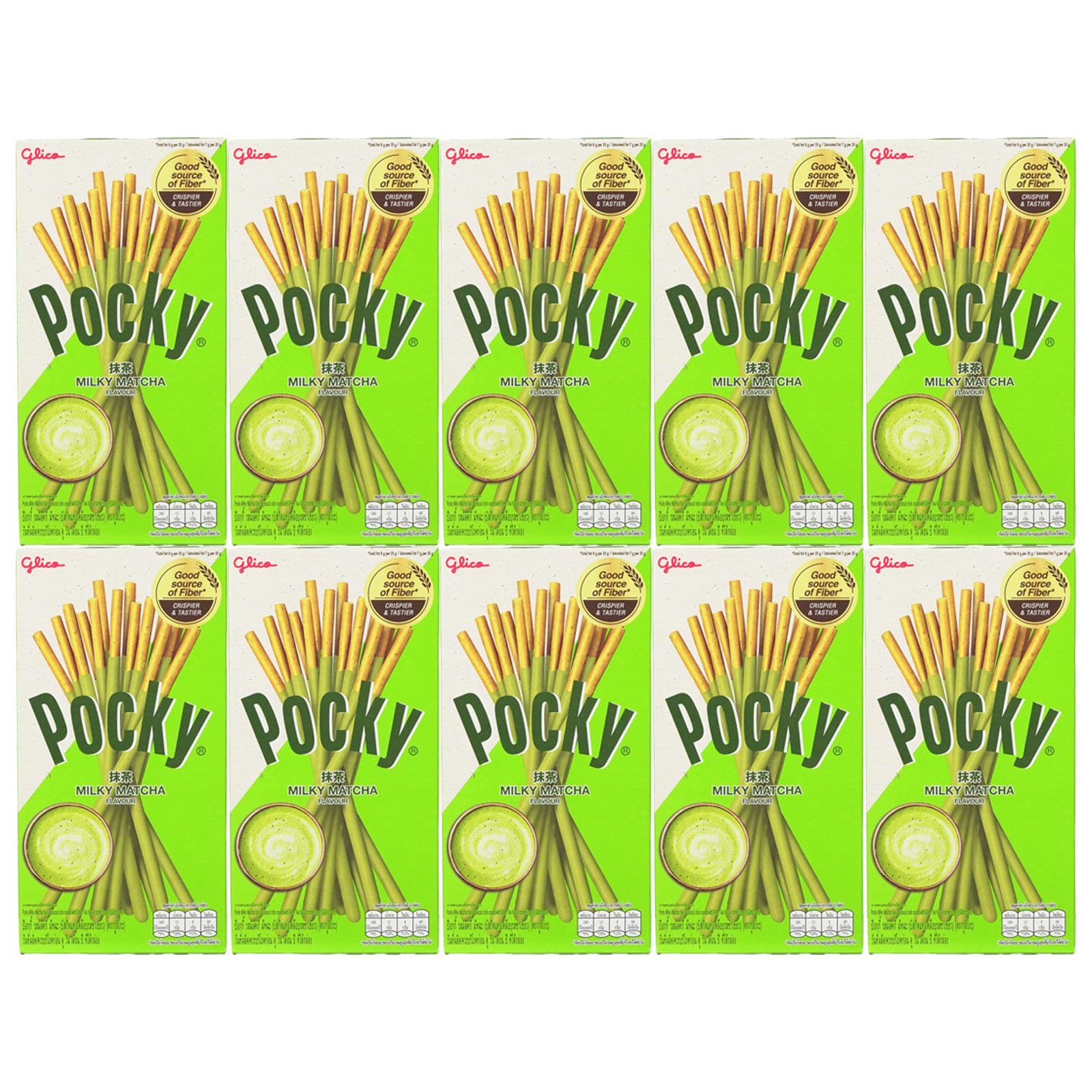 10er Pack (10x39g) Glico Matcha Pocky (Papa Vo®)