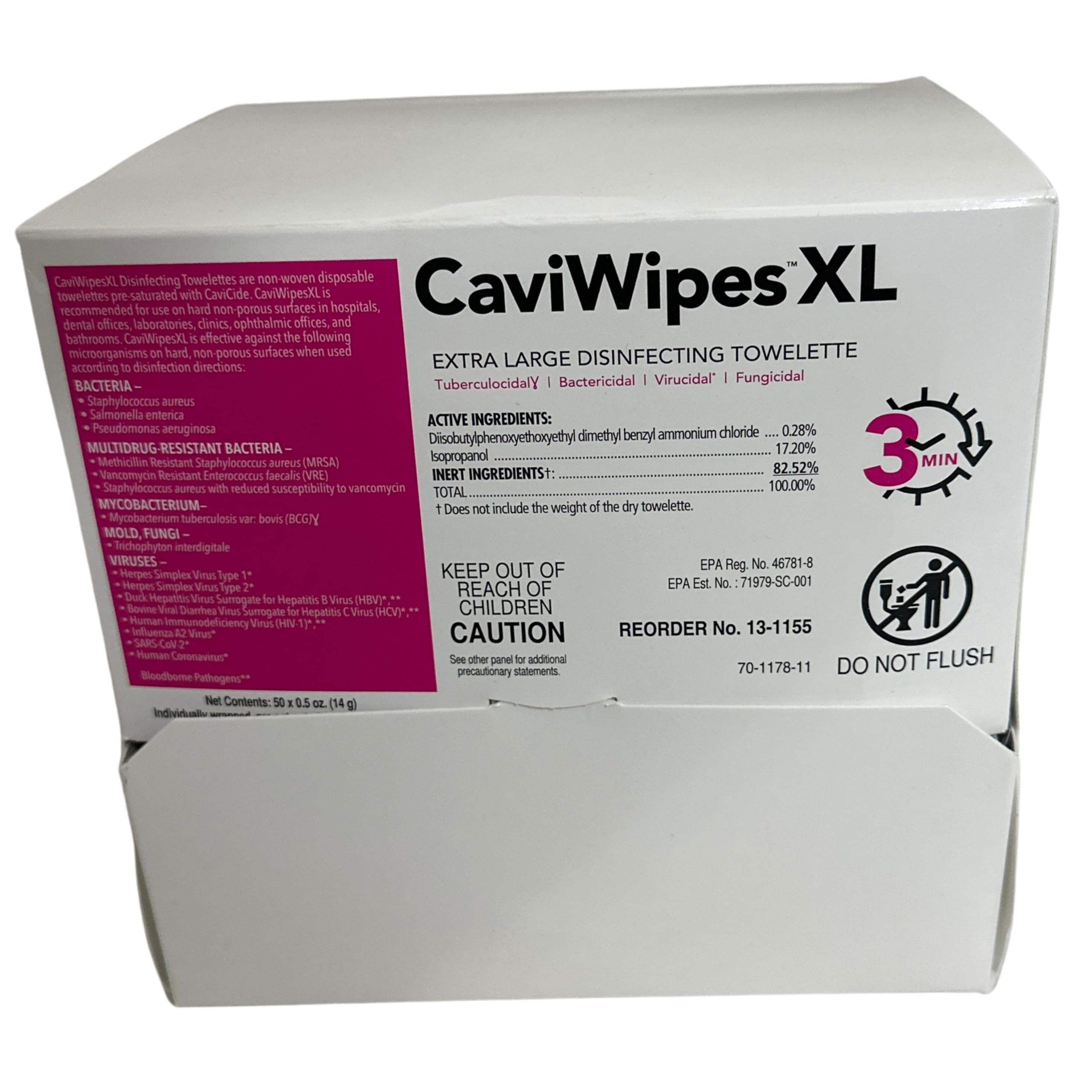 Amazon.com: Metrex CaviWipes XL Surface Disinfectant Wipe 13-1155