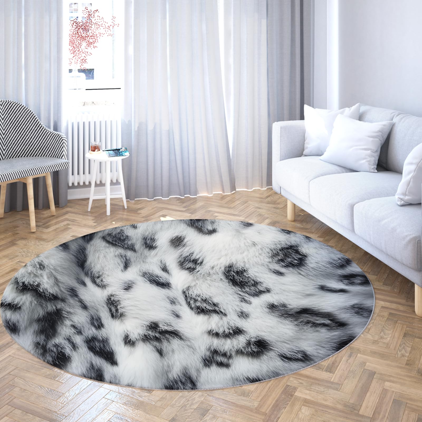 Tapis jeté doux lavable en fausse fourrure pour un entretien facile de la chambre parentale