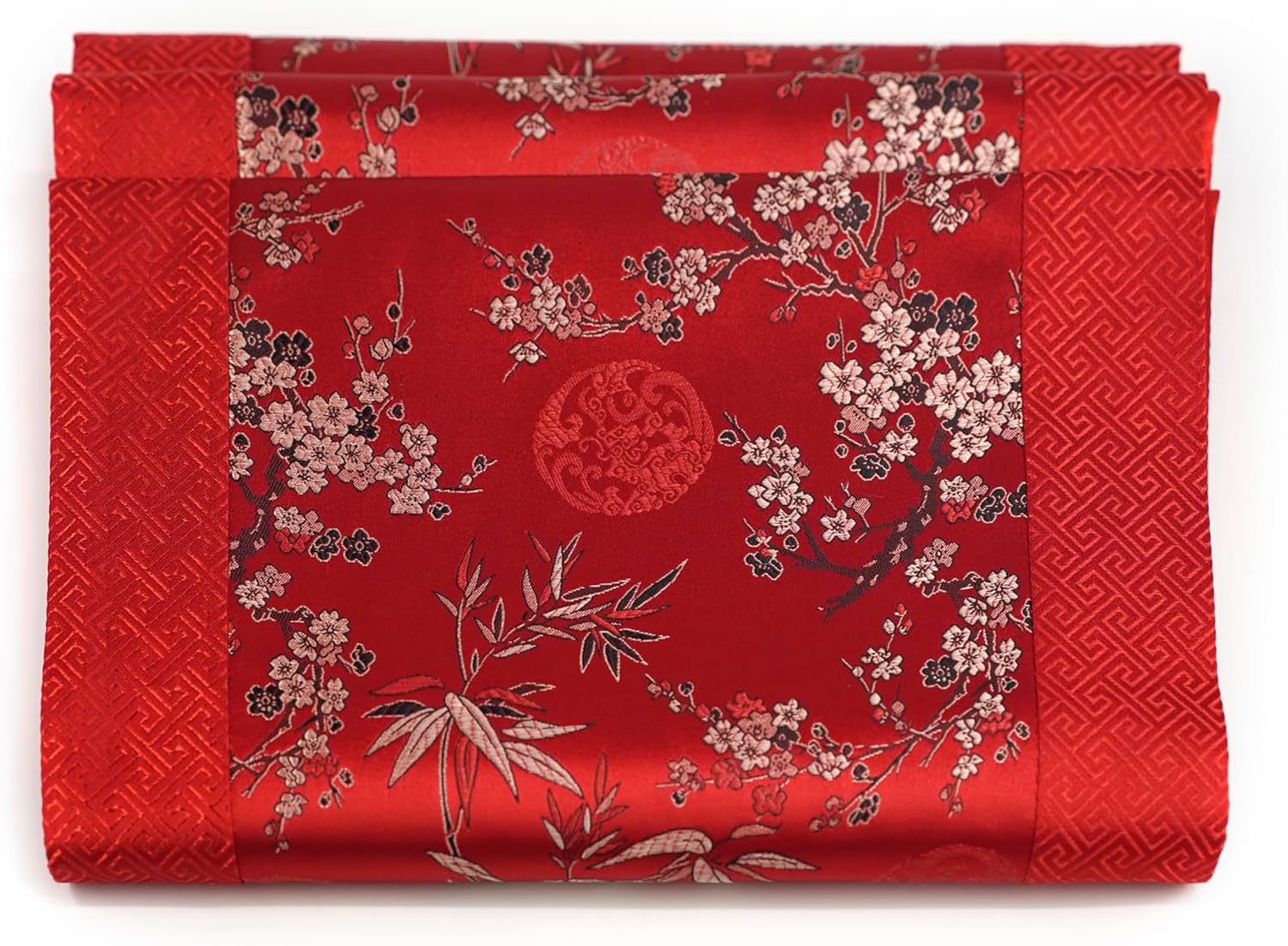 Elegant Table Runner Red Floral Pattern 91x13