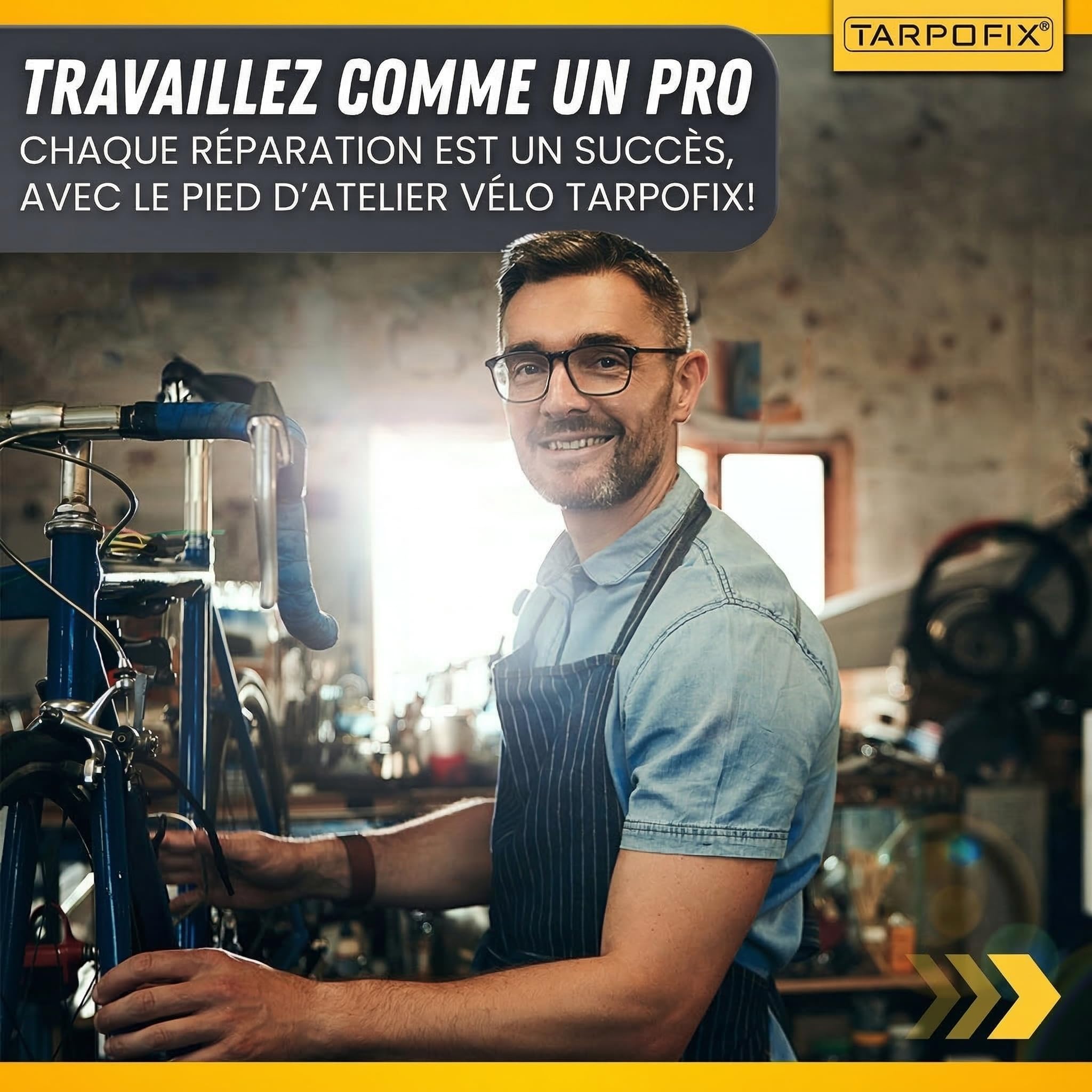 Tarpofix® Pied Atelier Velo Premium jusqu’à 30 kg | Support Velo Atelier pour Réparation VTT Electrique | Pied d'atelier Vélo Réglable avec pince rotative 360° | Support Réparation Vélo Robuste | Bleu