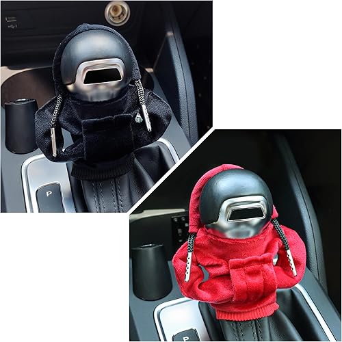 2 fundas para pomos de palanca de cambios de automóvil, funda suave con capucha para pomos de palanca de cambios de automóvil, funda universal para
