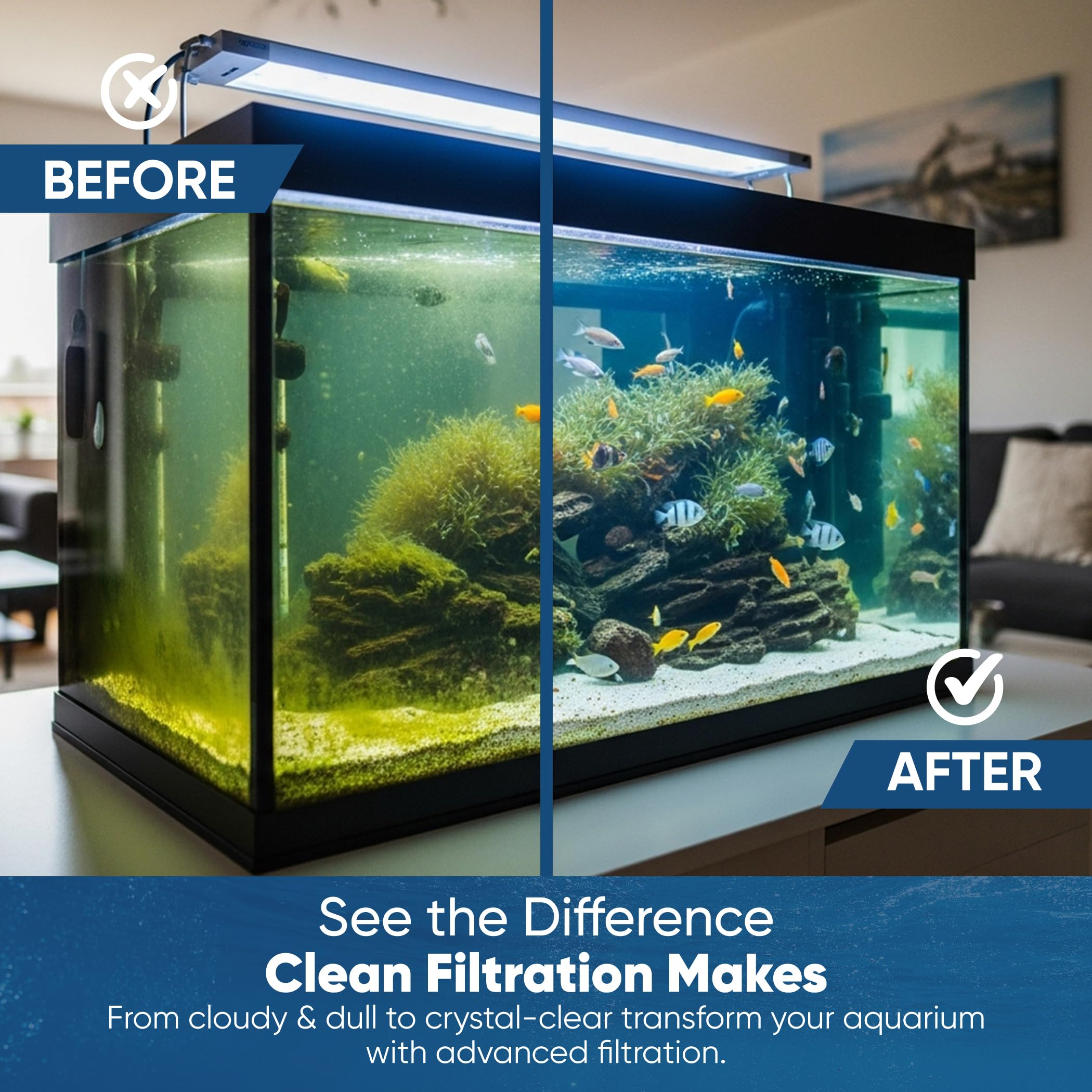 Trinity Nova U2 Underwater Maintenance & Replacement Filter Media Kit for FIuvaI including Trinity Nova Mesh Bags(U2 Poly-Carb Cartridge 2-Pack - Image 4