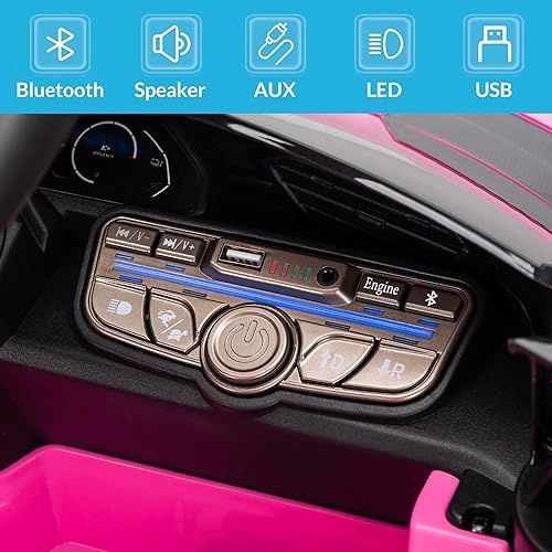 Miniatura 4 de Kidzone Auto eléctrico para niños 12V licencia Lamborghini Aventador SV auto deportivo a batería juguete 2 velocidades control parental sistema de