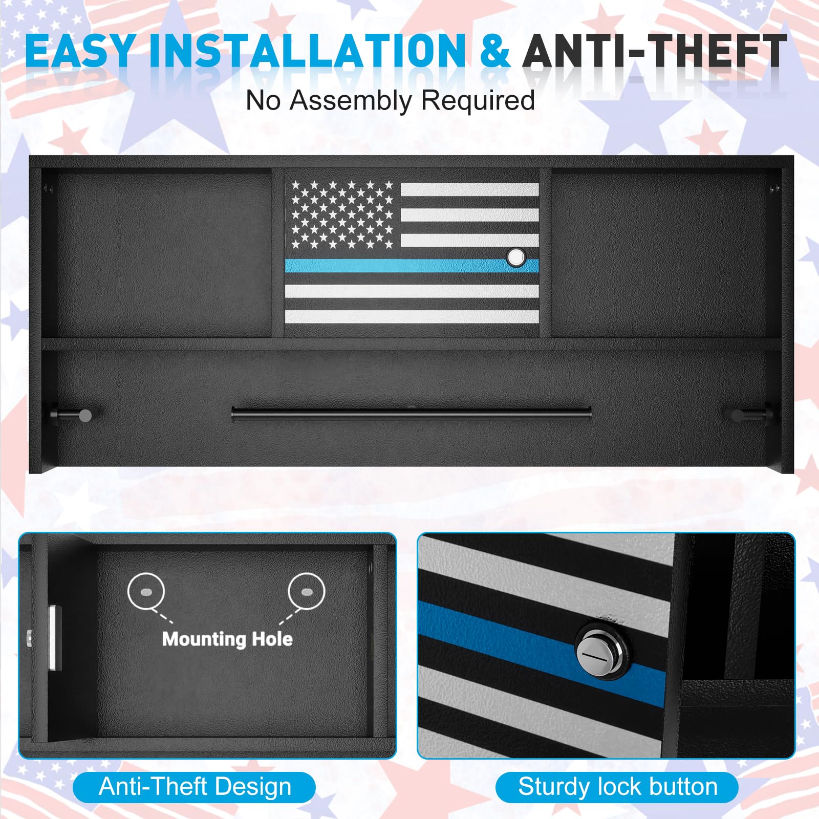 blue gear harz Police Rack, Wall Mounted Police Hanger, Free-Standing All Iron Frame Police Gift Decor with Flag, Police Vest Hanger with 2 Hooks for Police Station, Fire Department, Office : Industrial & Rahmenhöhe:62cm Giro - Fixture Mips Lauric Acid