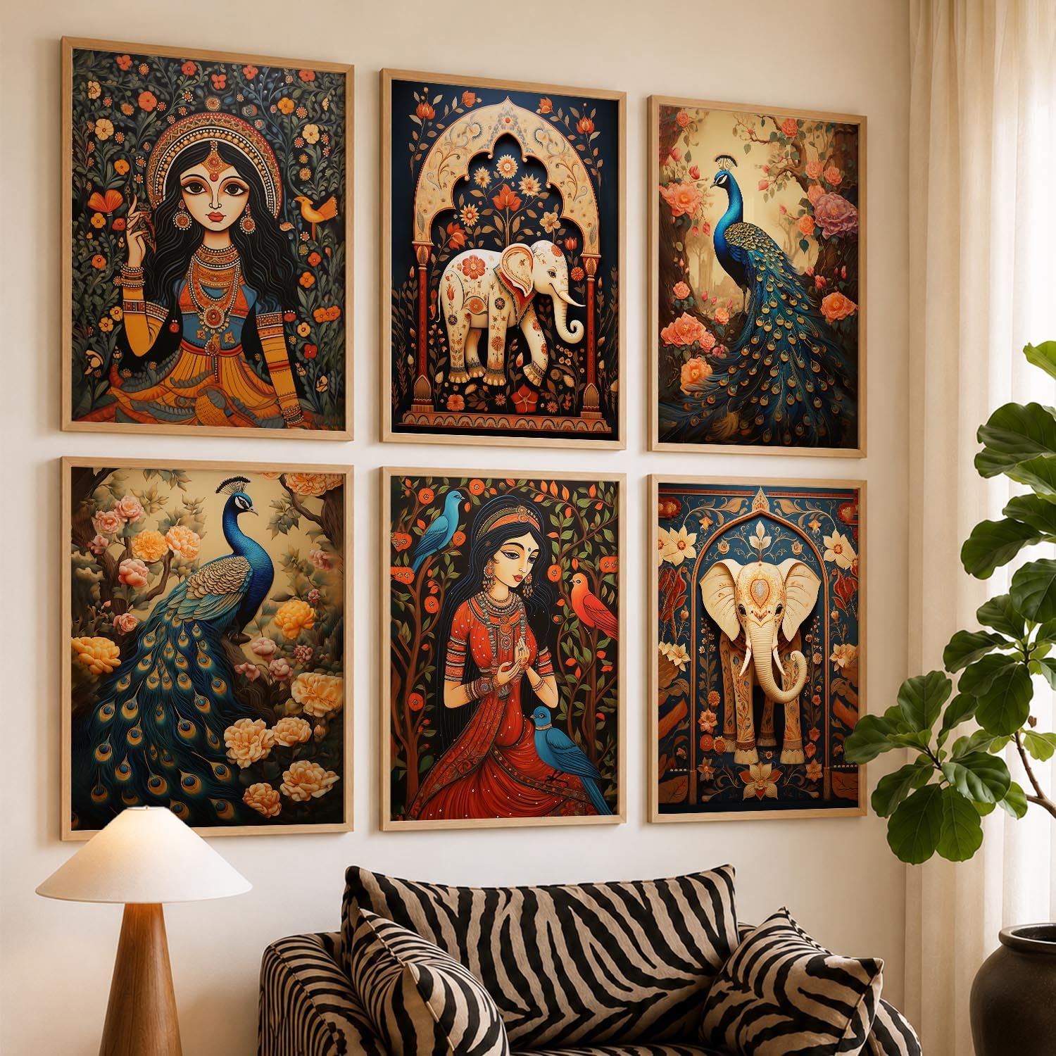 Kotart Madhubani Wall Art - Framed Paintings -27 Kotart Madhubani Wall Art - Framed Paintings -27