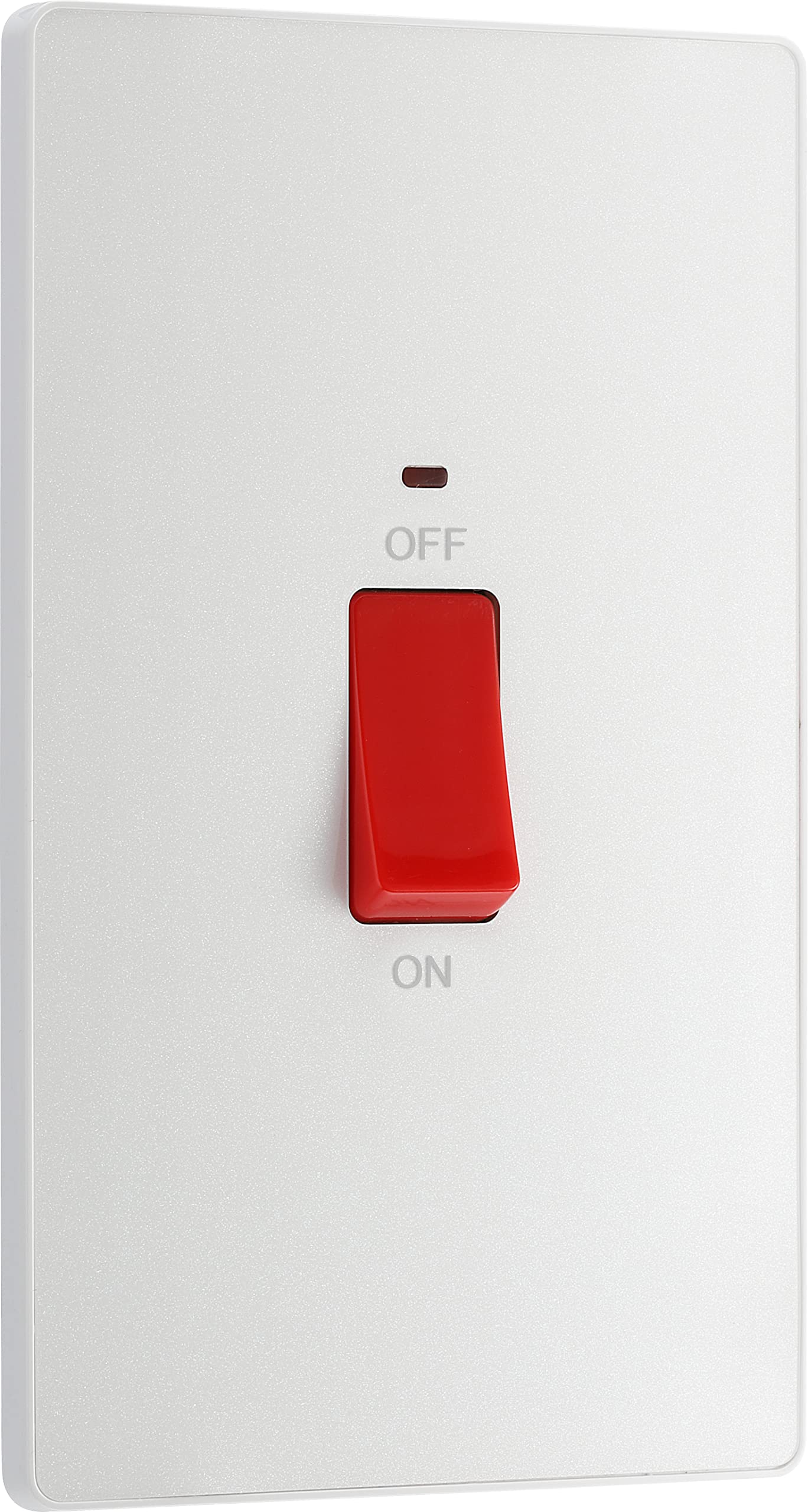 British General Bg Evolve Large 45A Double Pole Cooker Switch & LedPearlescent White from B&Q