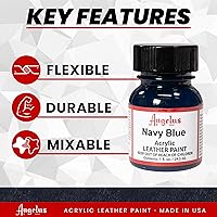 Vista 169 de Angelus - Pintura acrílica para cuero, 1 onza líquida (paquete de 1), color turquesa