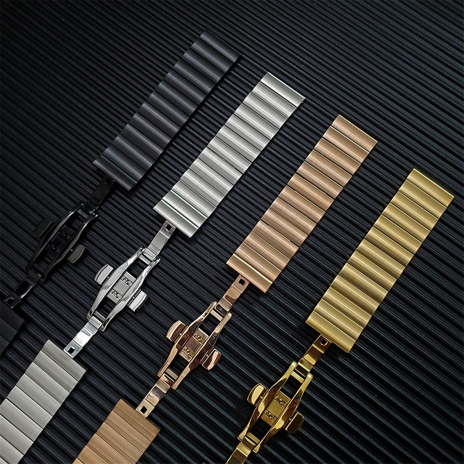 Bracelet de Boucle de Boucle de Boucle en métal en Acier Inoxydable 22, 20 mm Remplacement du Bracelet