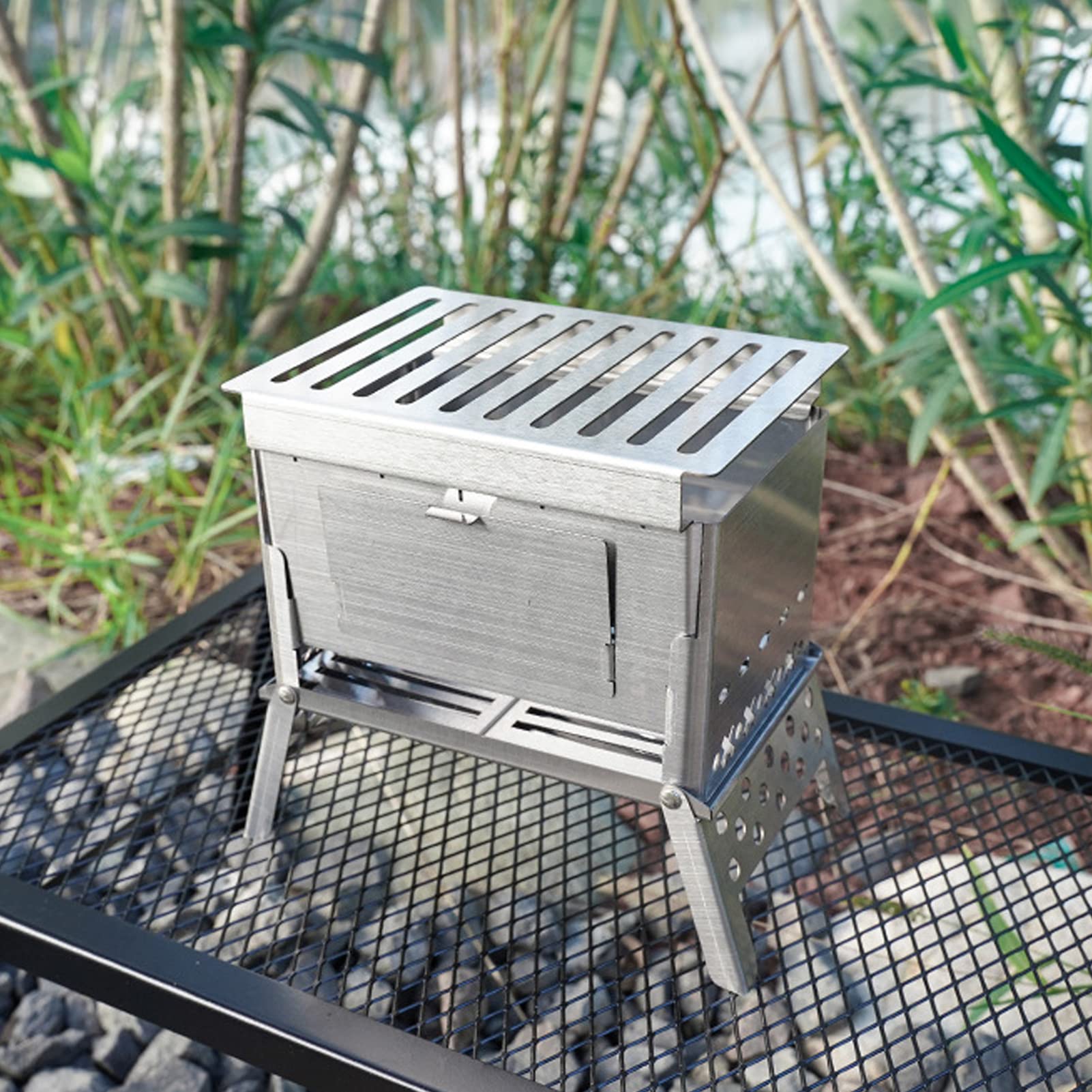 Barbecue A Carbonella Pieghevole Mangal - Acciaio 3 Mm, Per 10 Spiedini, Portatile Per Campeggio E Giardino