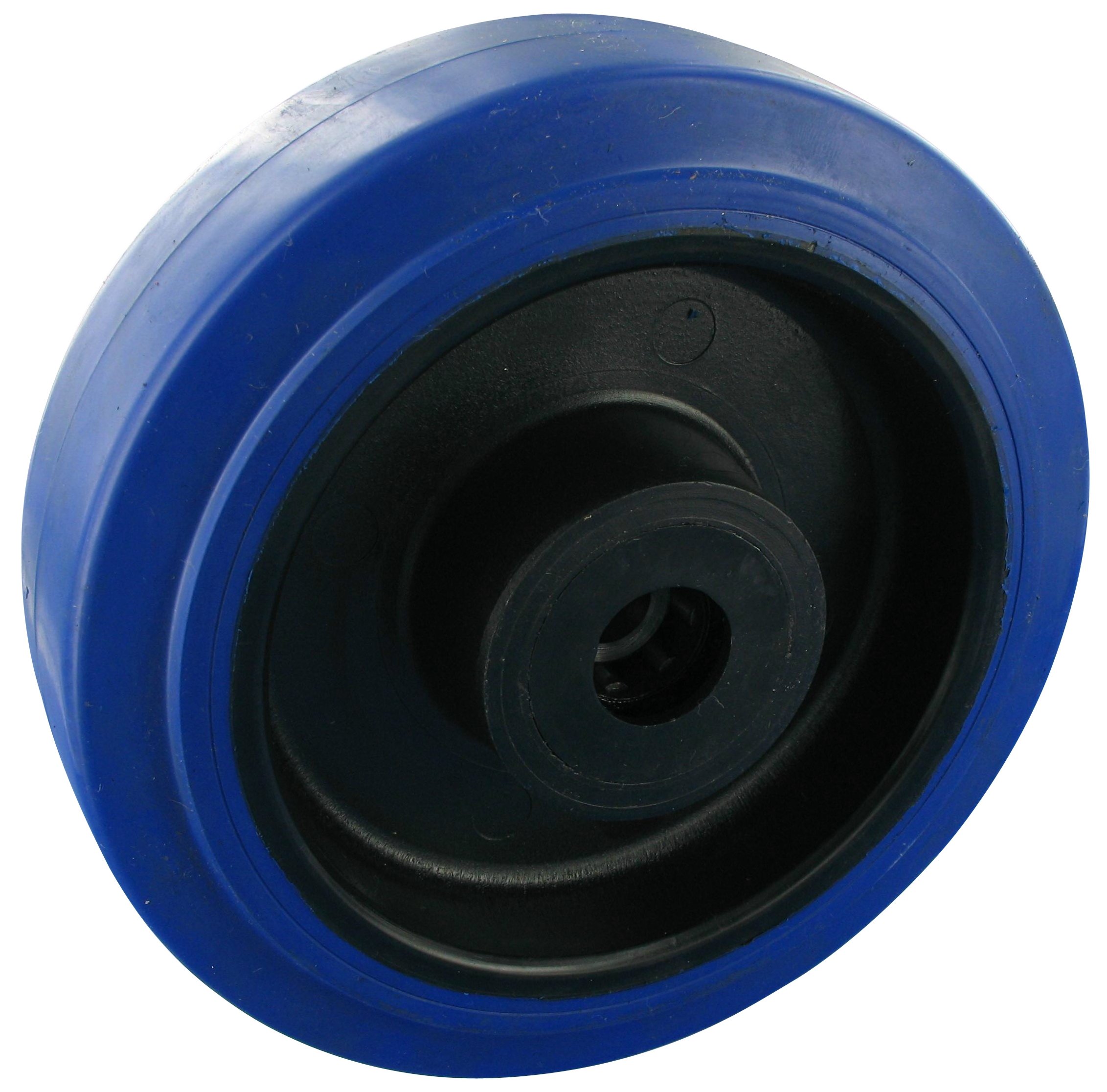 Rollentechnik gefederte Torrolle Torlaufrolle Stützrad Federrolle für Schwenktor Weidetor Hoftor Gartentor | Rad Elastic-Gummi Rollastic® Ø100x36 | Bauhöhe 400mm | Tragfähigkeit 70 kg
