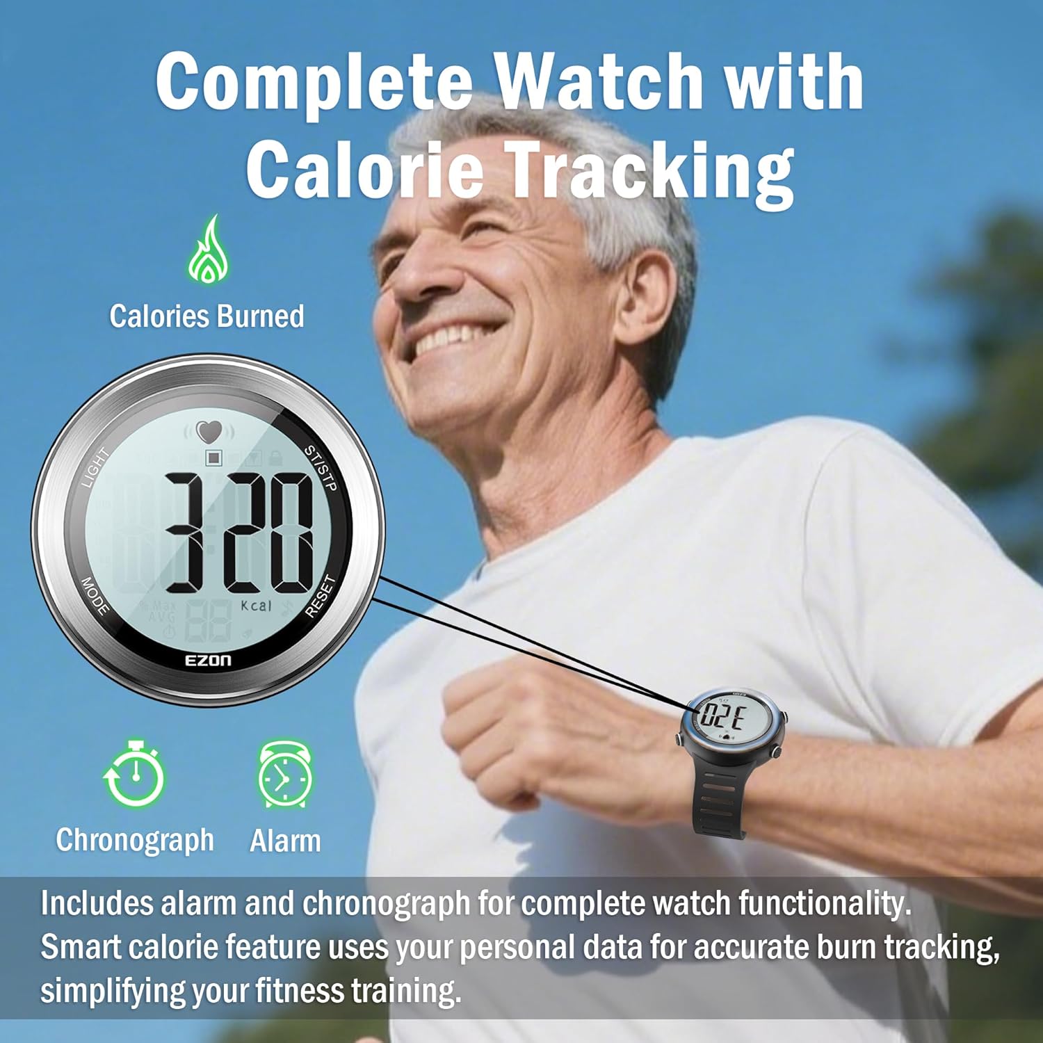 EZON Watch with Calorie Tracking