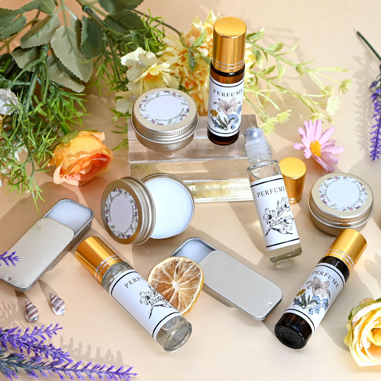 Gdblam - Set di profumi fai da te da donna, kit creativo per adulti, fai da te con olio essenziale, mini profumi con piccolo flacone spray, regalo per donne/ragazze/uomini
