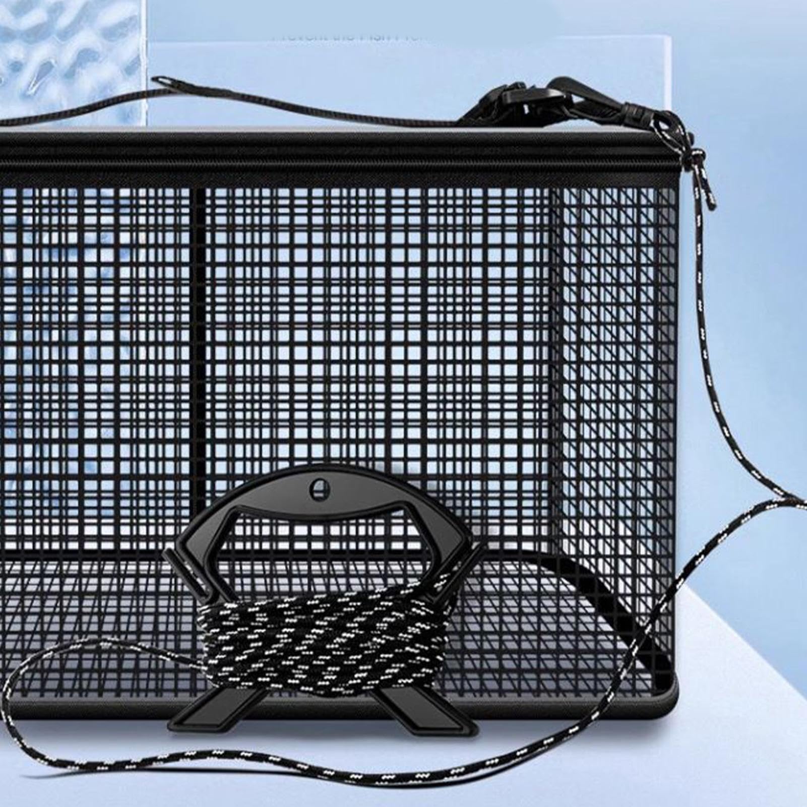Bourriche À Poisson Flottante, Panier À Poissons Portable Réfléchissant, Cage de Grande Capacité pour Poissons Vivants Pêchés en Eau Douce ou Salée