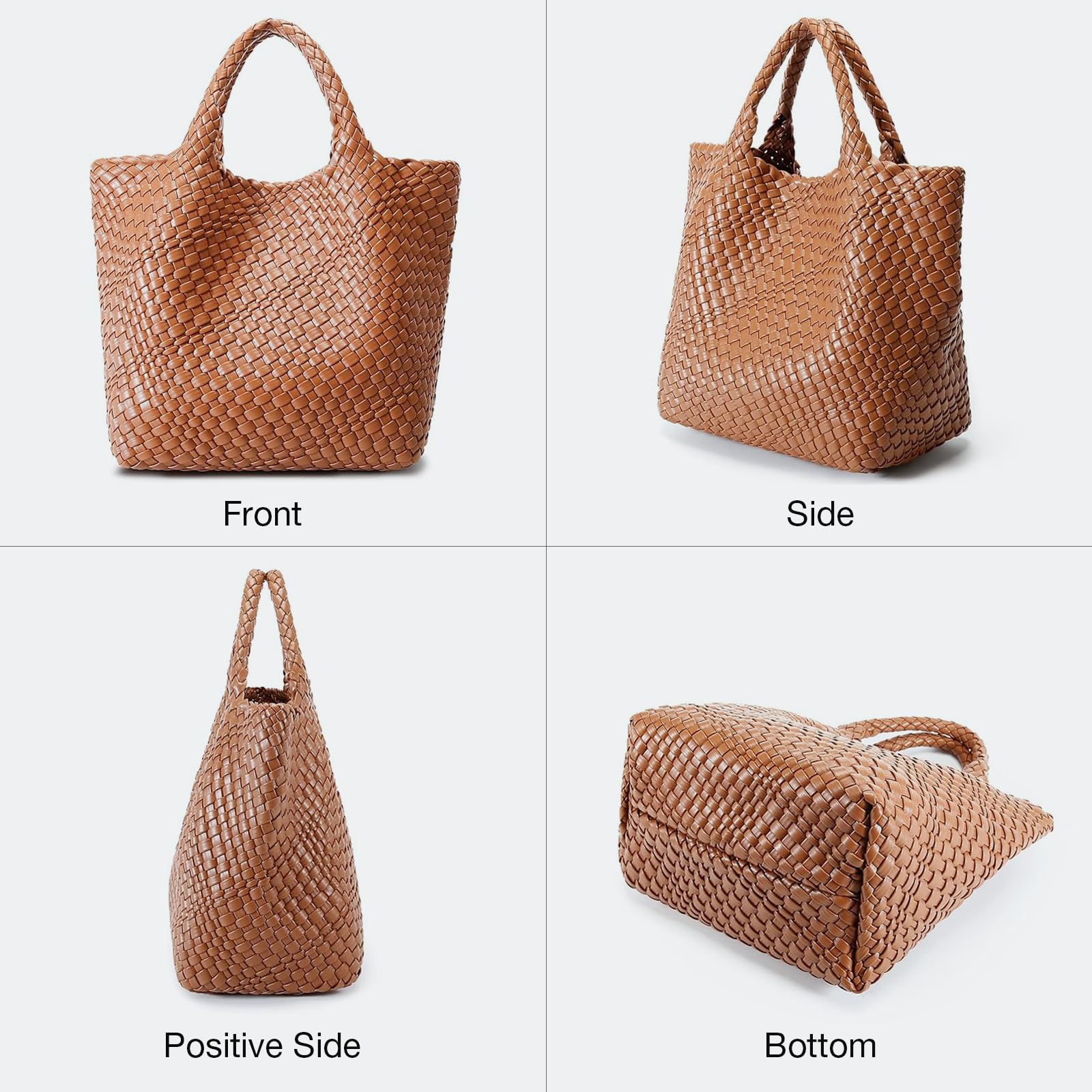 Bolso de mano grande para mujer, bolso de hombro con 1 embrague para oficina, escuela, compras, viajes, regalo