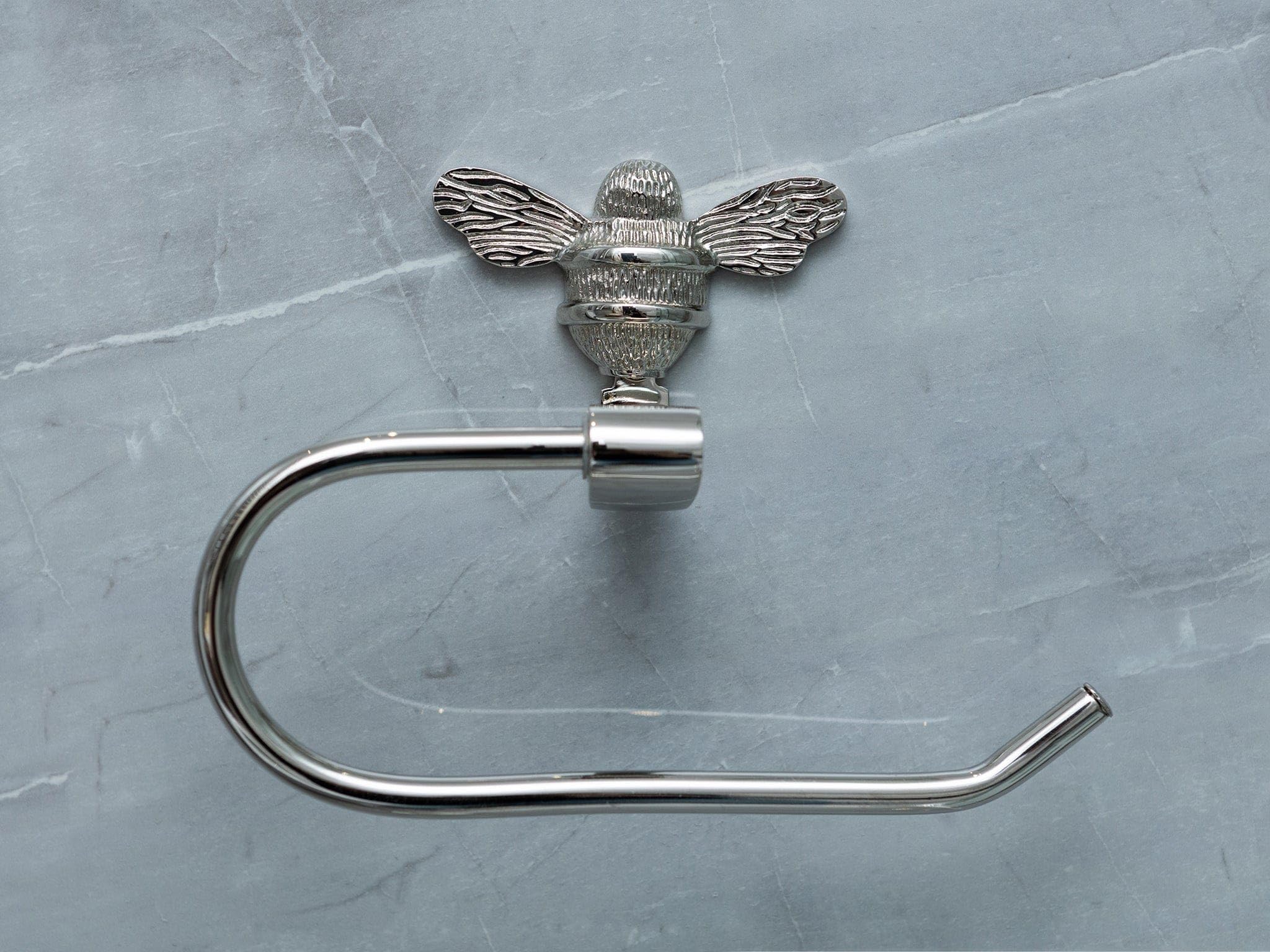 Brass Bee Nickel Toilet Roll Holder