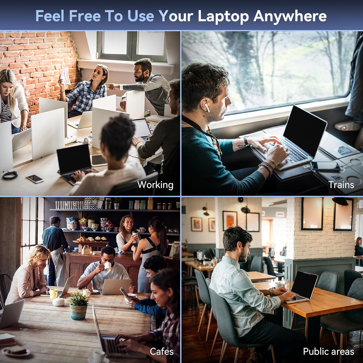 Mamol Magnetic Laptop Privacy Screen 16 inch,16:10 Aspect Removable Anti Glare Protector Blue Light Privacy Screen Filter,Filter Shield Compatible with HP/Dell/Acer/Asus/Samsung/Lenovo/Thinkpad Envy