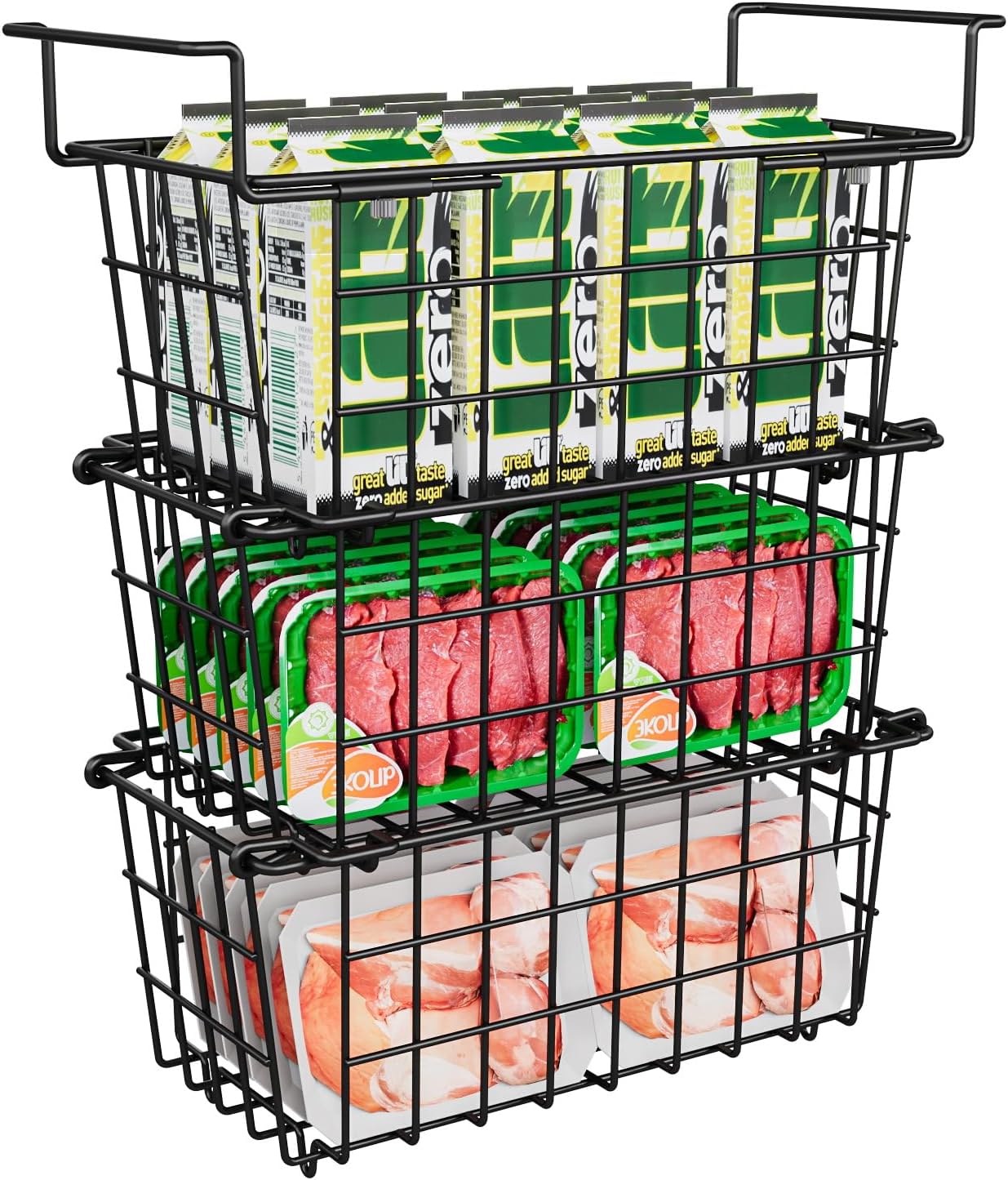 Amazon.com: iSPECLE Freezer Organizer Bins - 4 Pack Stackable Deep ...