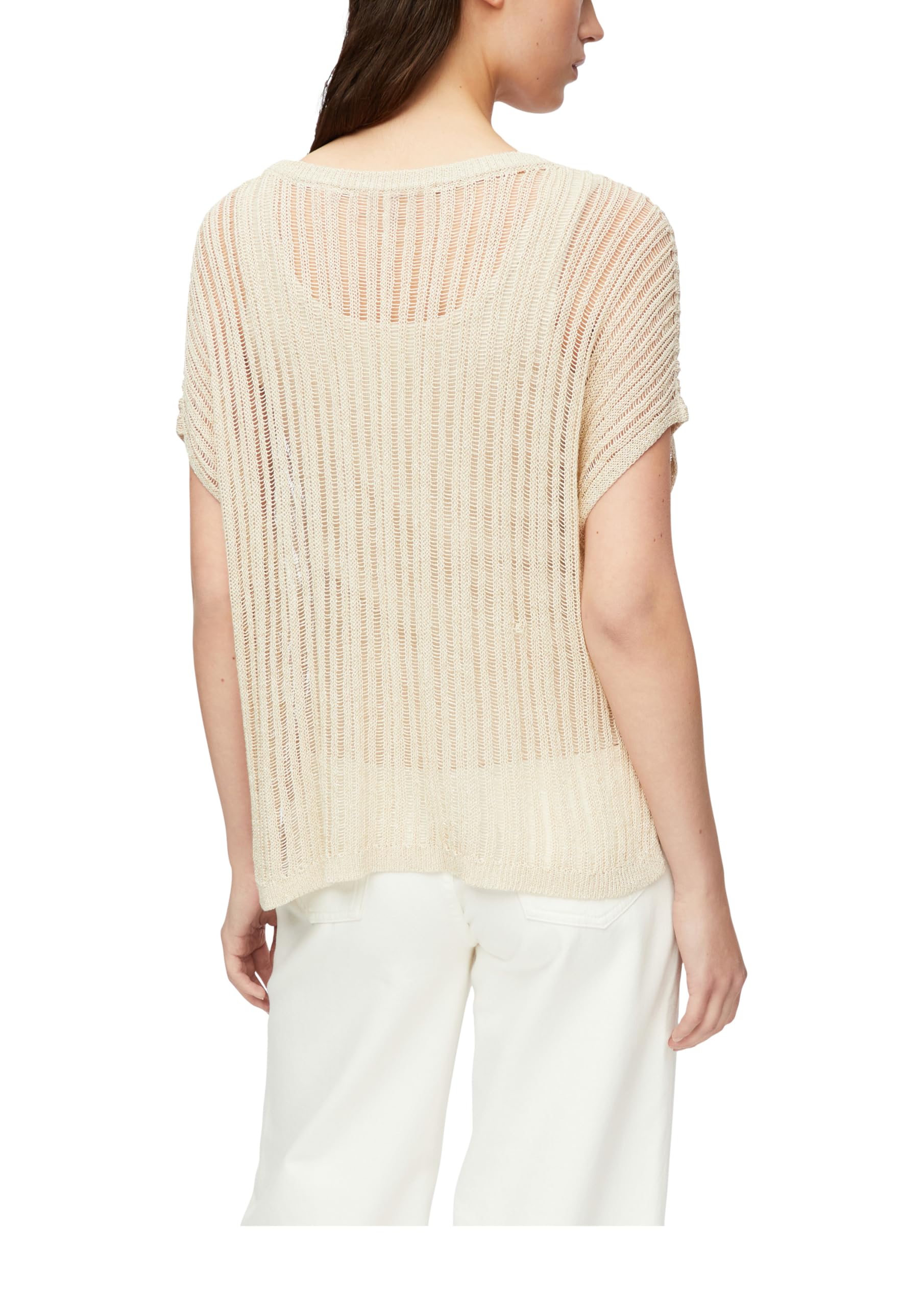 Comma Poncho aus Viskosemix mit Glitzergarn