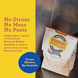 EarthKind Fresh Cab Rodent Repellent & Pouch Pod - Botanical Rodent & Mouse Repellent - Made with Plant Fibers & Essential Oils - Pest Repellent - 6-Pack Plus 1 Pouch Pod