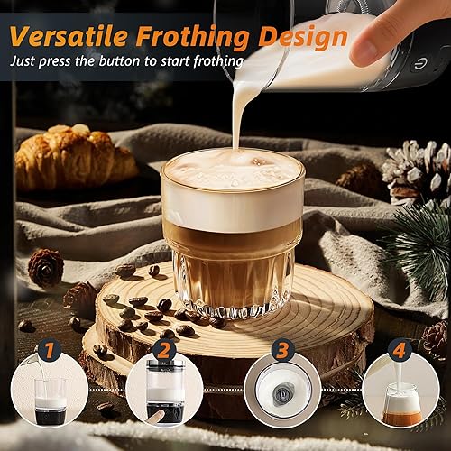 Miniatura 2 de Hobsir - Cafetera eléctrica portátil para café, de viaje para campamento, cafetera de coche con base espumosa, USB-C, cápsula 3 en 1, máquina