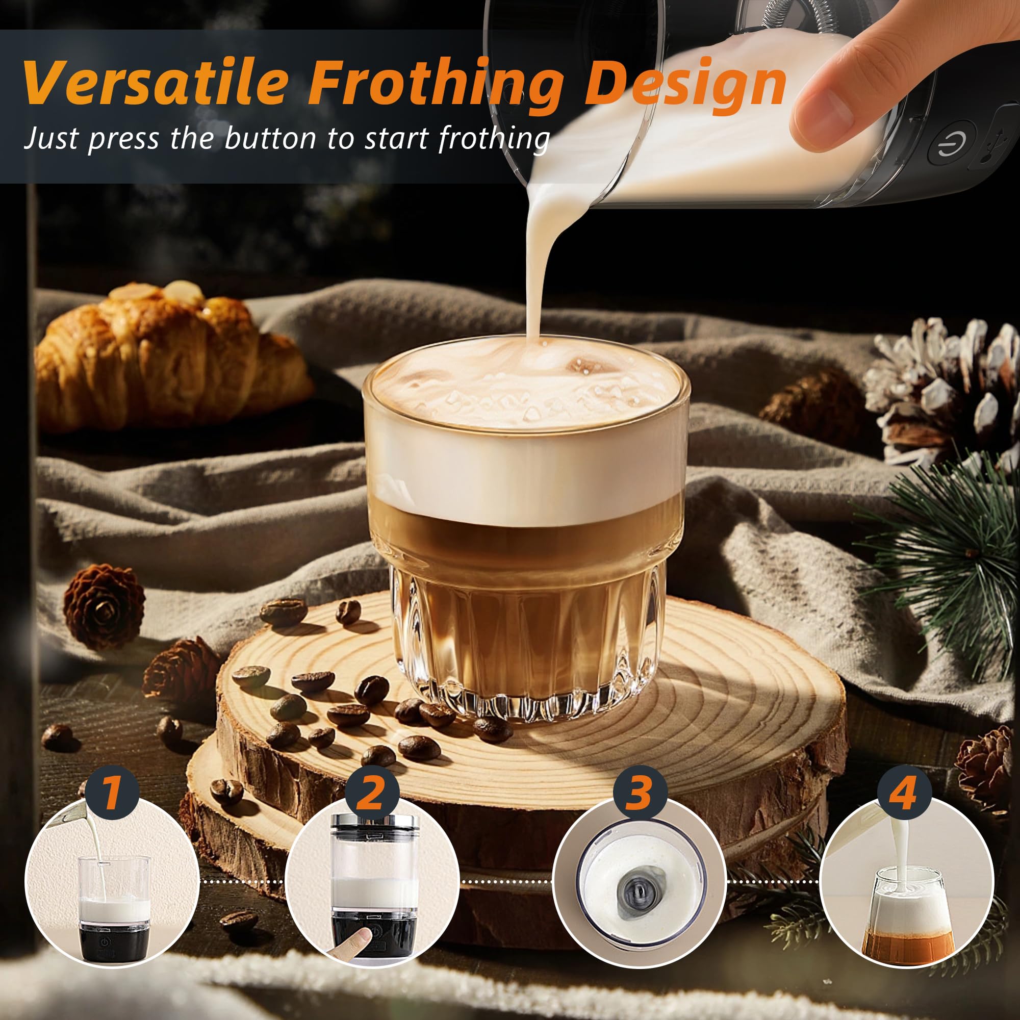 Hobsir - Cafetera eléctrica portátil para café espresso, cafetera de viaje para camping, cafetera de coche con USB-C, cápsula 3 en 1, pequeña máquina de café espresso portátil para RV, senderismo,