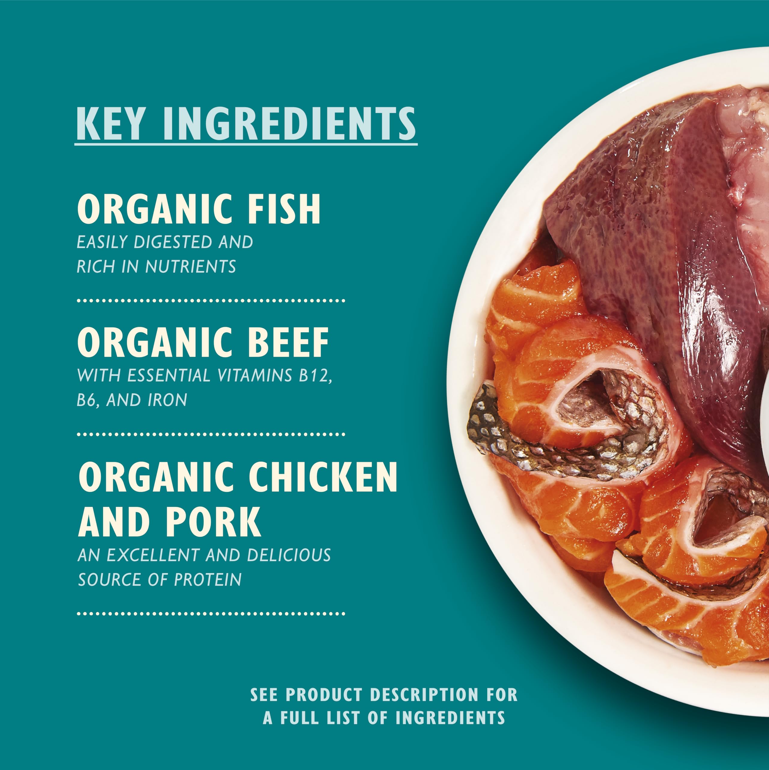 Lily's Kitchen Con ingredienti naturali Vaschetta di paté umido per gatti adulti Pesce biologico Ricetta senza cereali 19 x 85g
