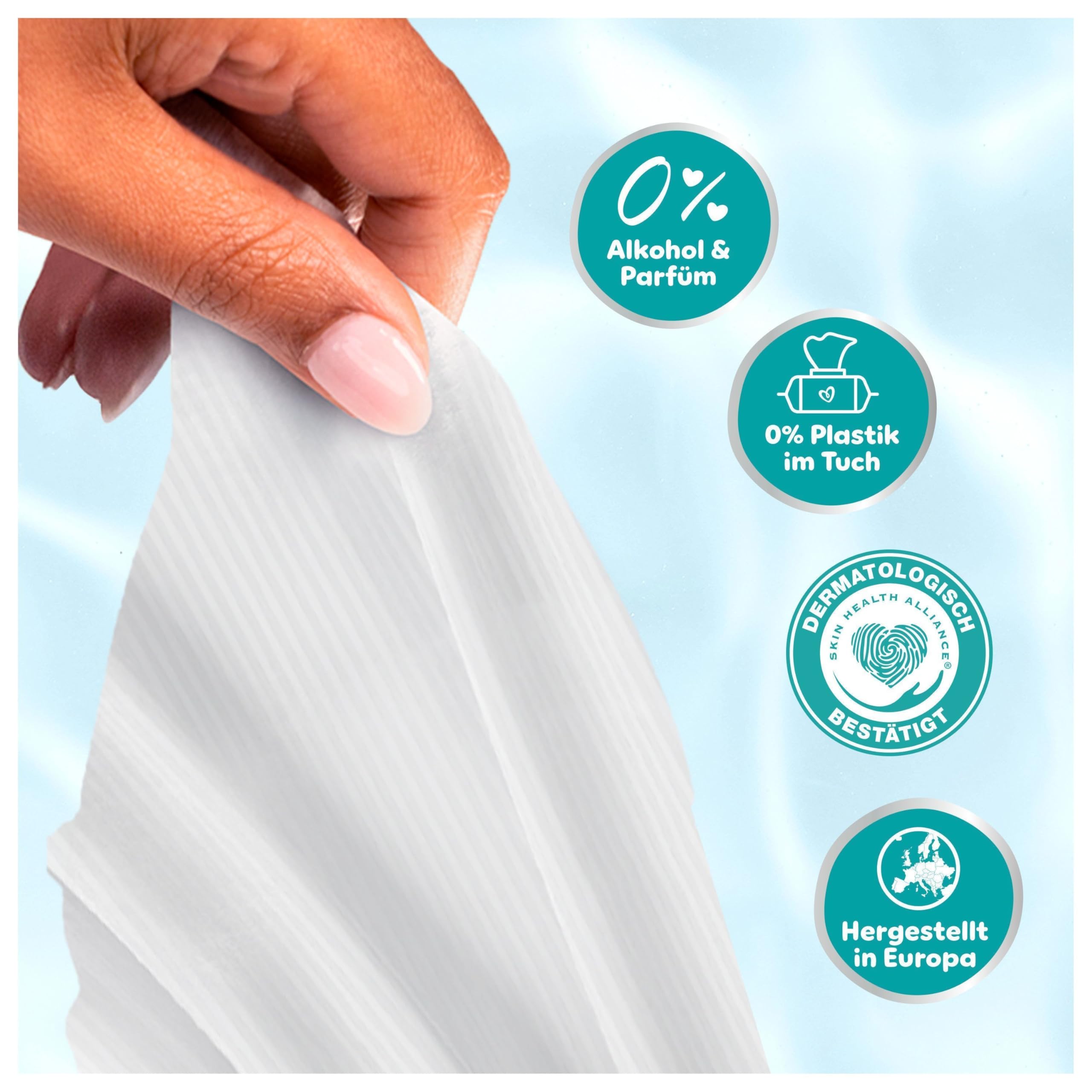 Pampers 99 Prozent Water Baby-Feuchttücher, 36 Packungen mit 60 Feuchttüchern 2160 Baby-Feuchttücher, leichte Lotion mit 99 Prozent Wasser