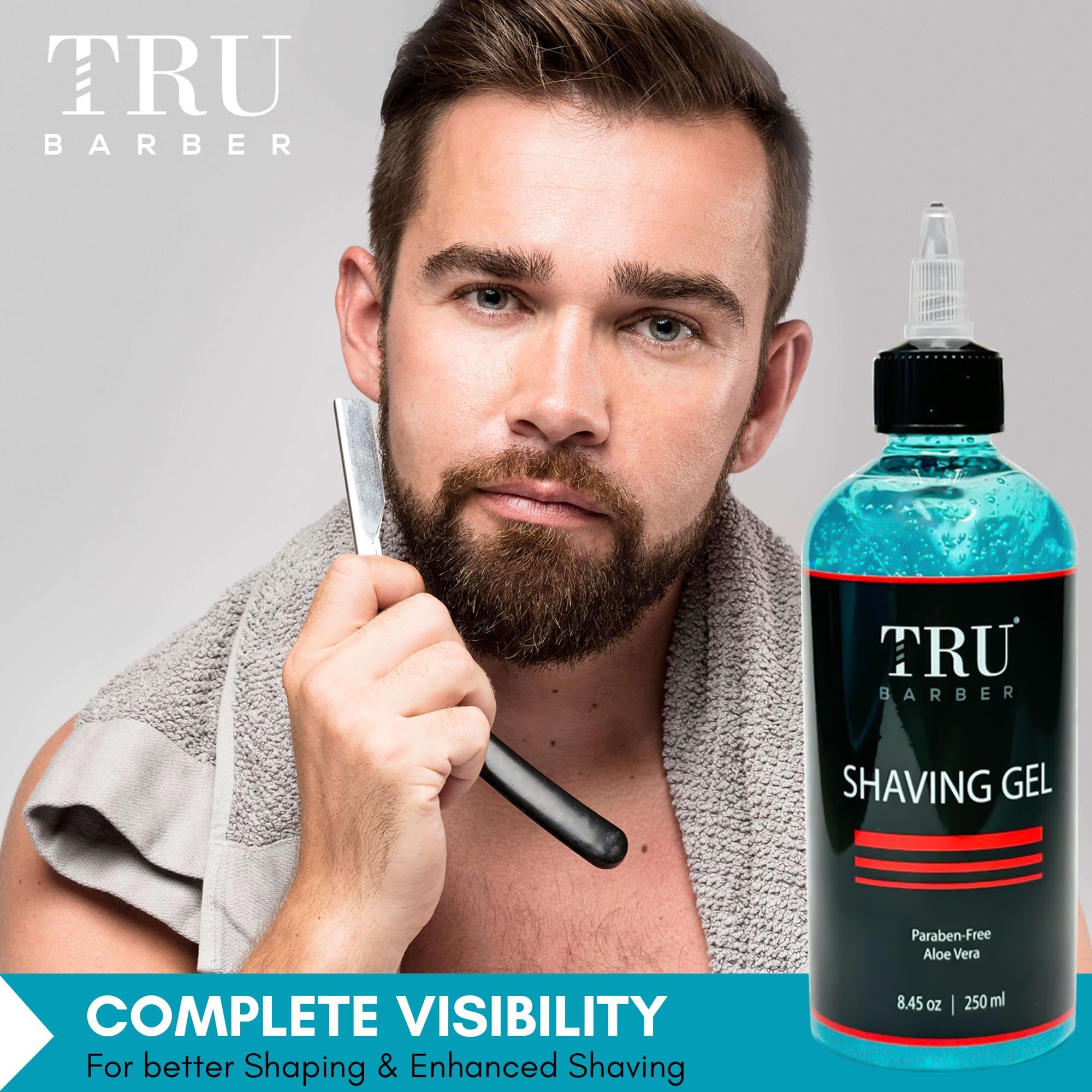 Gel de afeitar para hombres, afeitado recto, bordes perfectos y afeitado suave 4