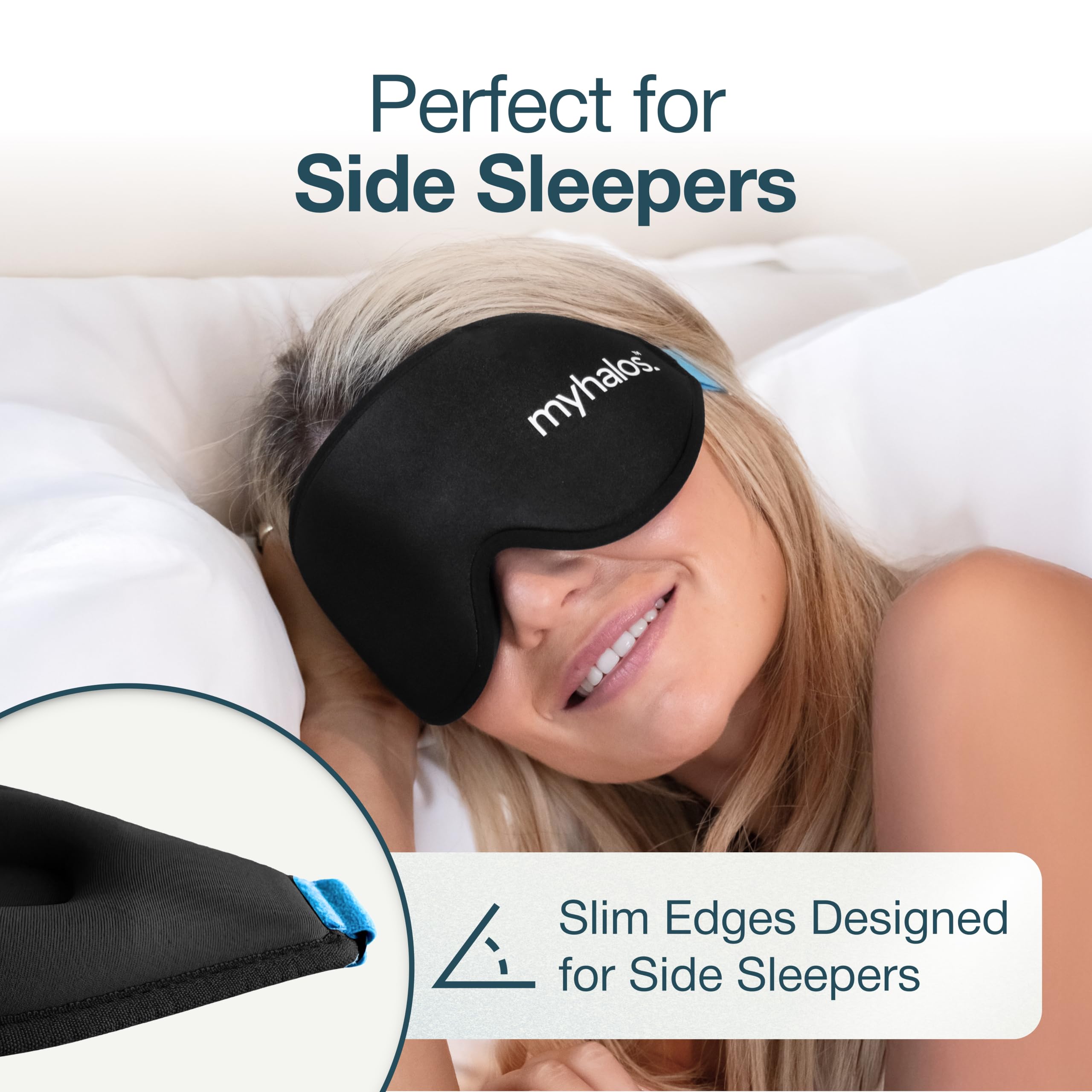 MyHalos Sleep Mask for Men and Women, 3D Blackout Eye Masks for Sleep — Amazon image 2