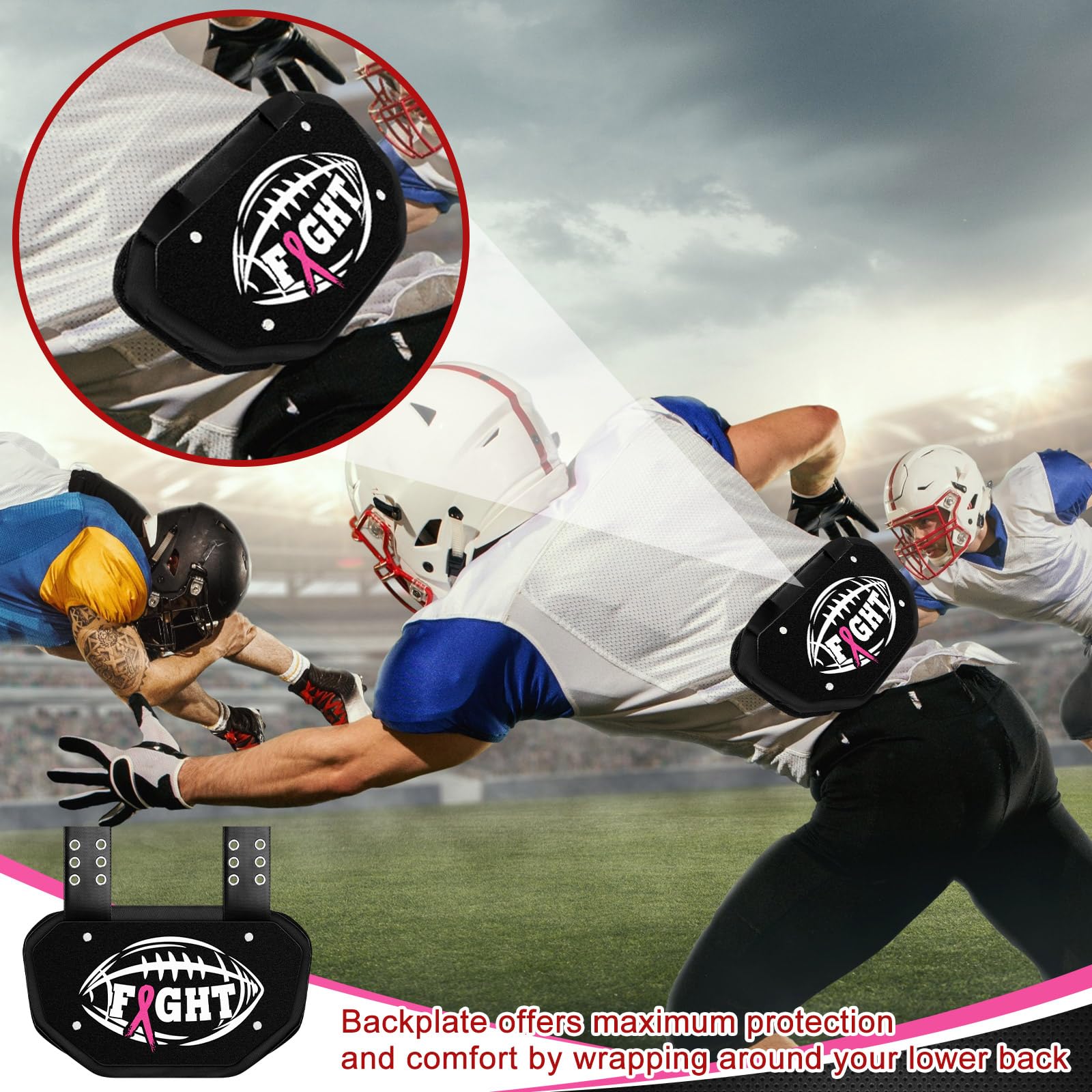 We Ball Sports Football Back Plate (Matte Black