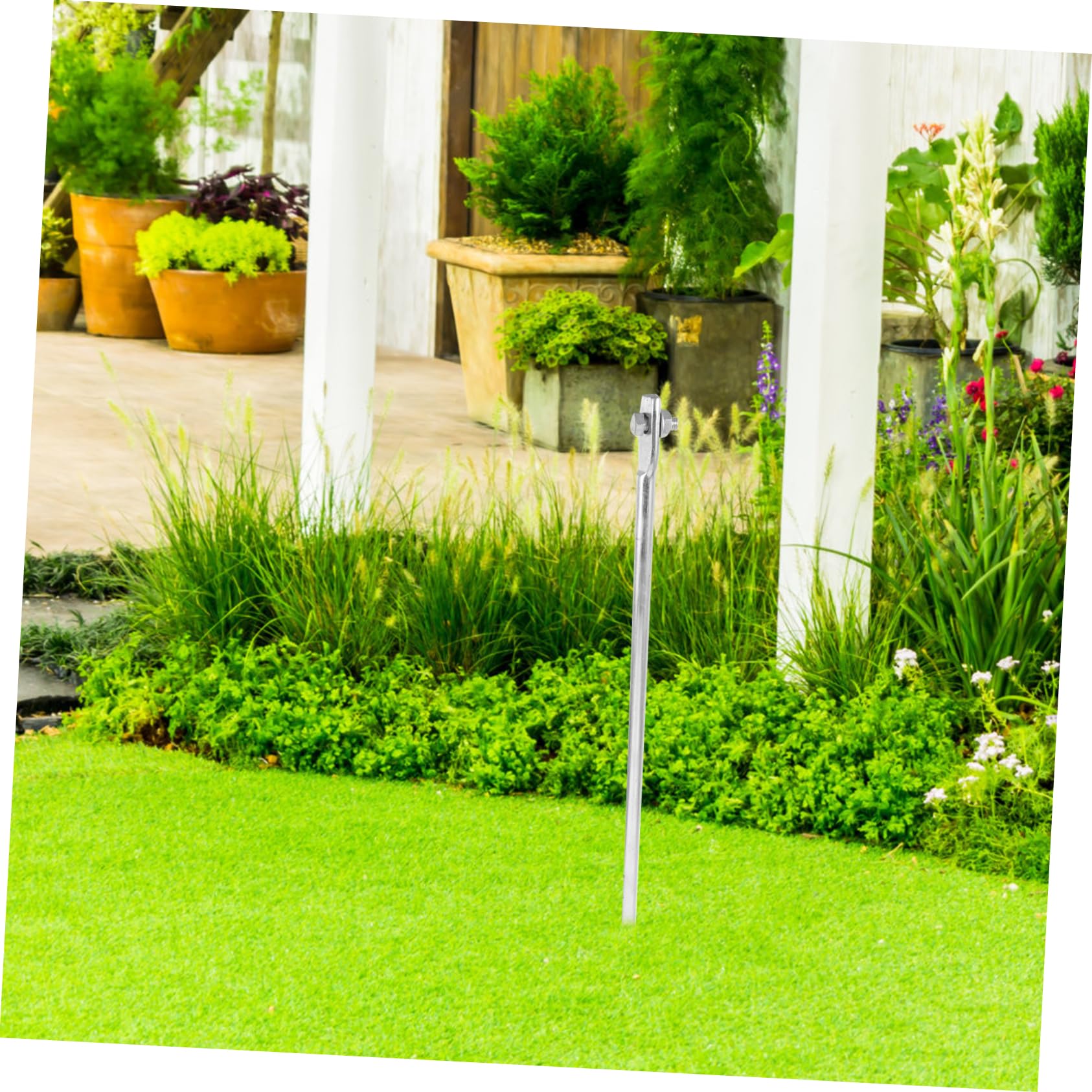 Holibanna Tige De Mise Terre Fer Galvanisé Piquet Pour Câblage Électrique Accessoire De Fixation Et Protection La Foudre Pour Installations Extérieures